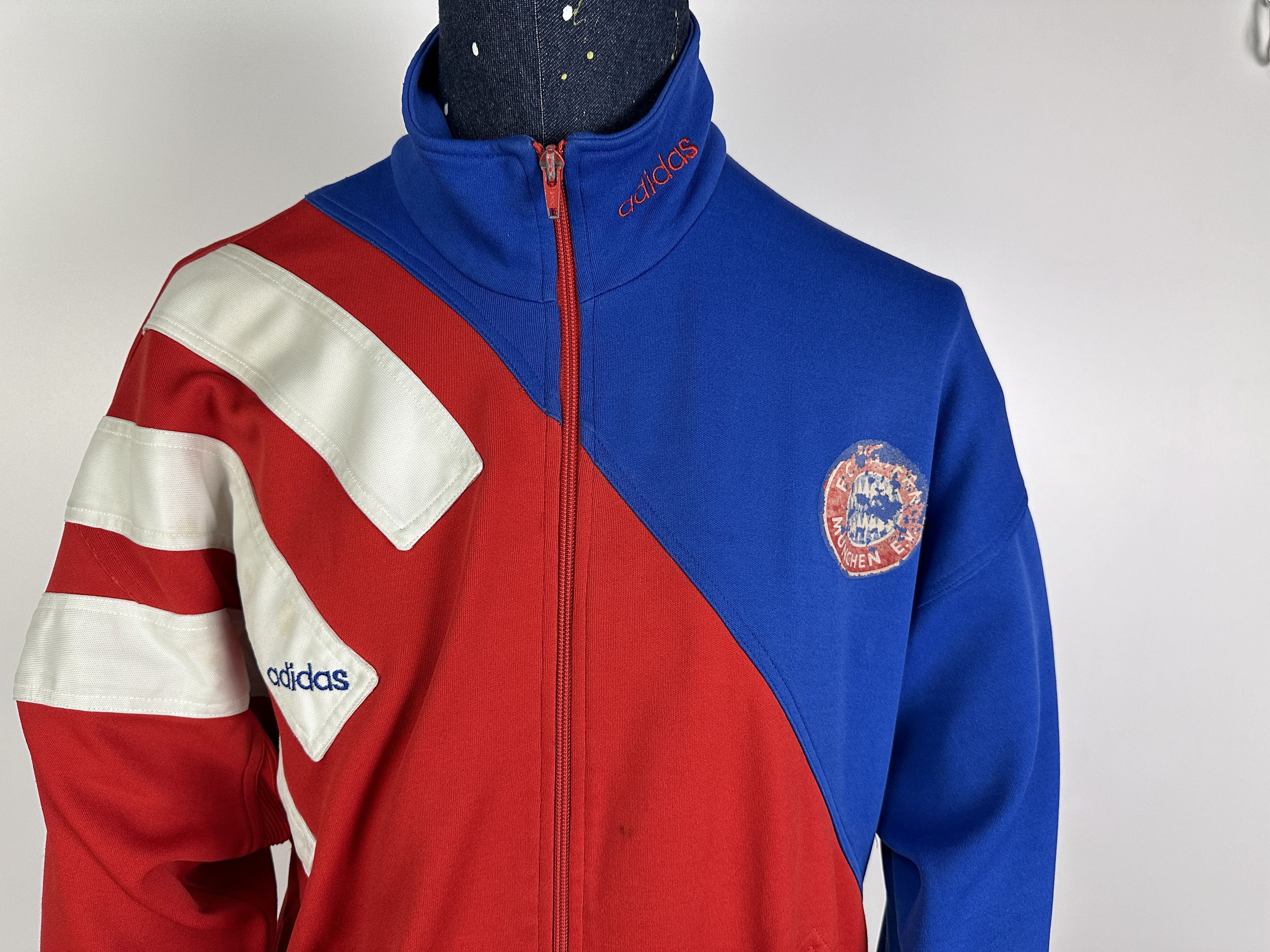 Adidas × Vintage BAYERN MUNICH 1993 94 Training Jacket Football Soccer Adidas Size US L / EU 52-54 / 3 - 6 Thumbnail