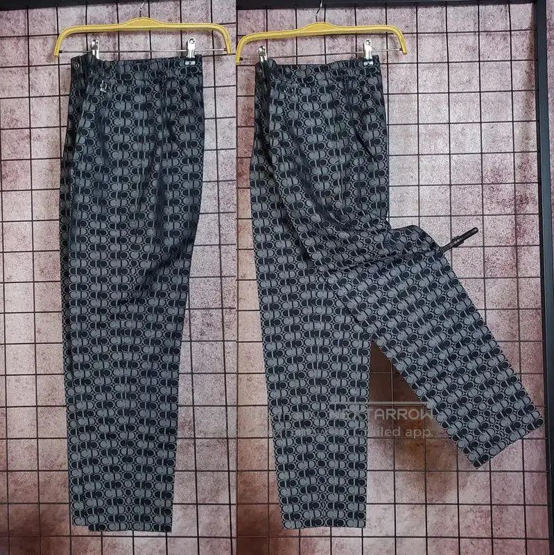 Dior Dior Black Cotton Blend Embroidered Casual Pants . Size 28" / US 6 / IT 42 - 2 Thumbnail
