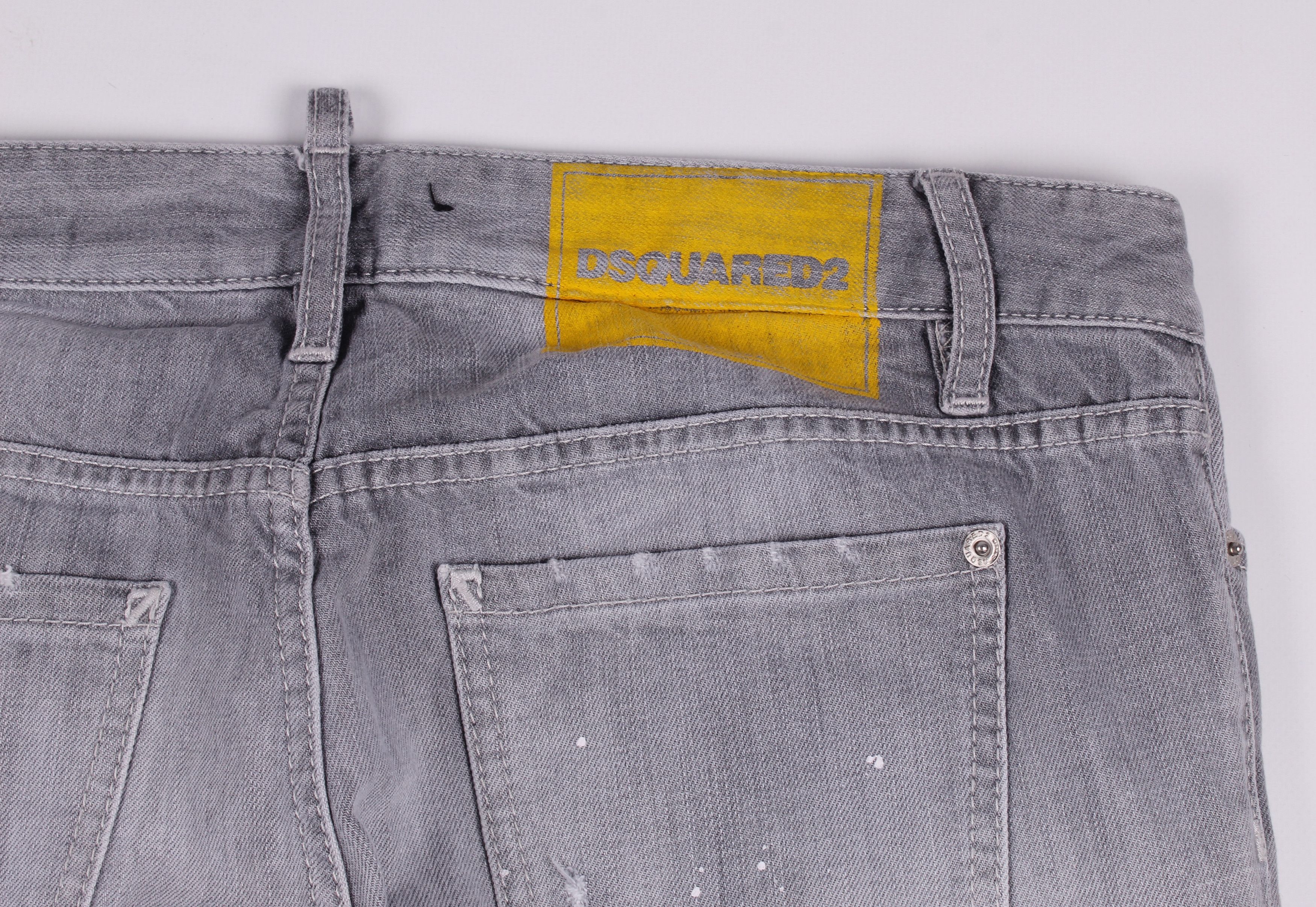 Dsquared2 Dsquared2 Grey Distressed Slim Fit Denim Jeans Size US 32 / EU 48 - 7 Thumbnail