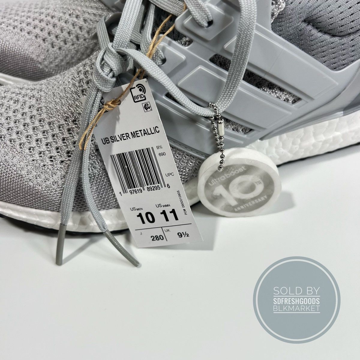 Adidas Adidas Ultraboost 1.0 “Silver Metallic” Athletic Shoes 10 Size US 10 / EU 43 - 6 Thumbnail