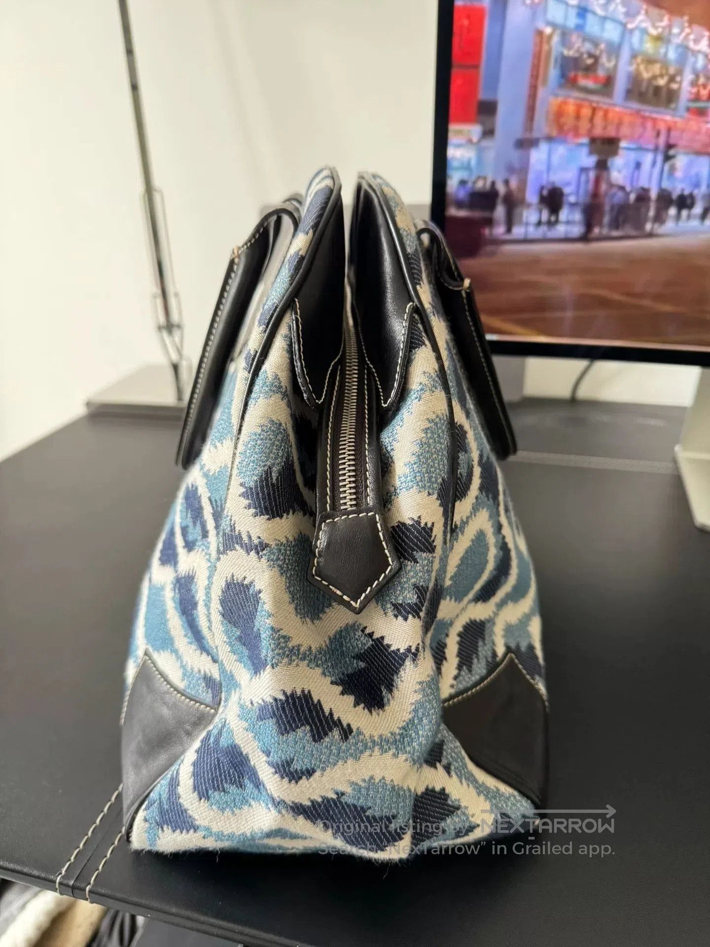 Vivienne Westwood Vivienne Westwood Vintage Blue Leopard Bowling Tote. Size ONE SIZE - 3 Thumbnail
