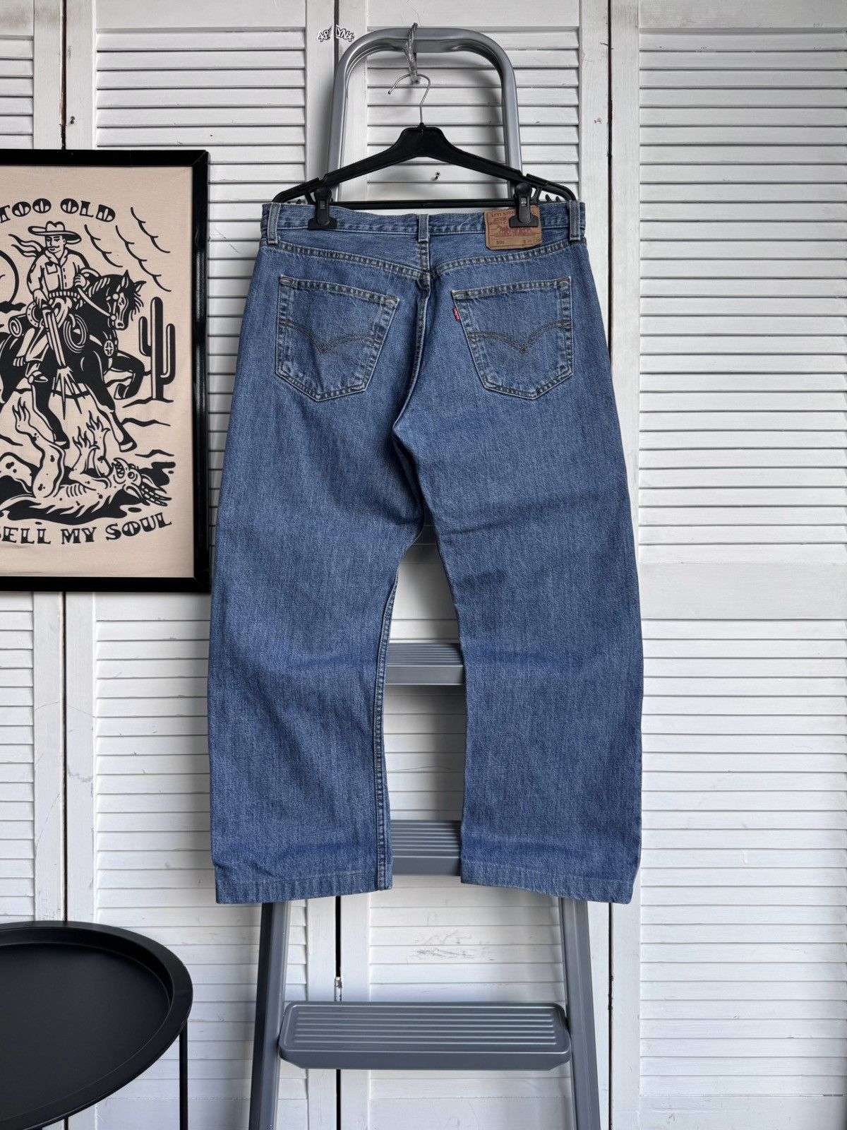 Levi's Vintage Levis 501 Blue Denim Baggy Jeans Pants USA W36 L26 Size US 36 / EU 52 - 1 Thumbnail