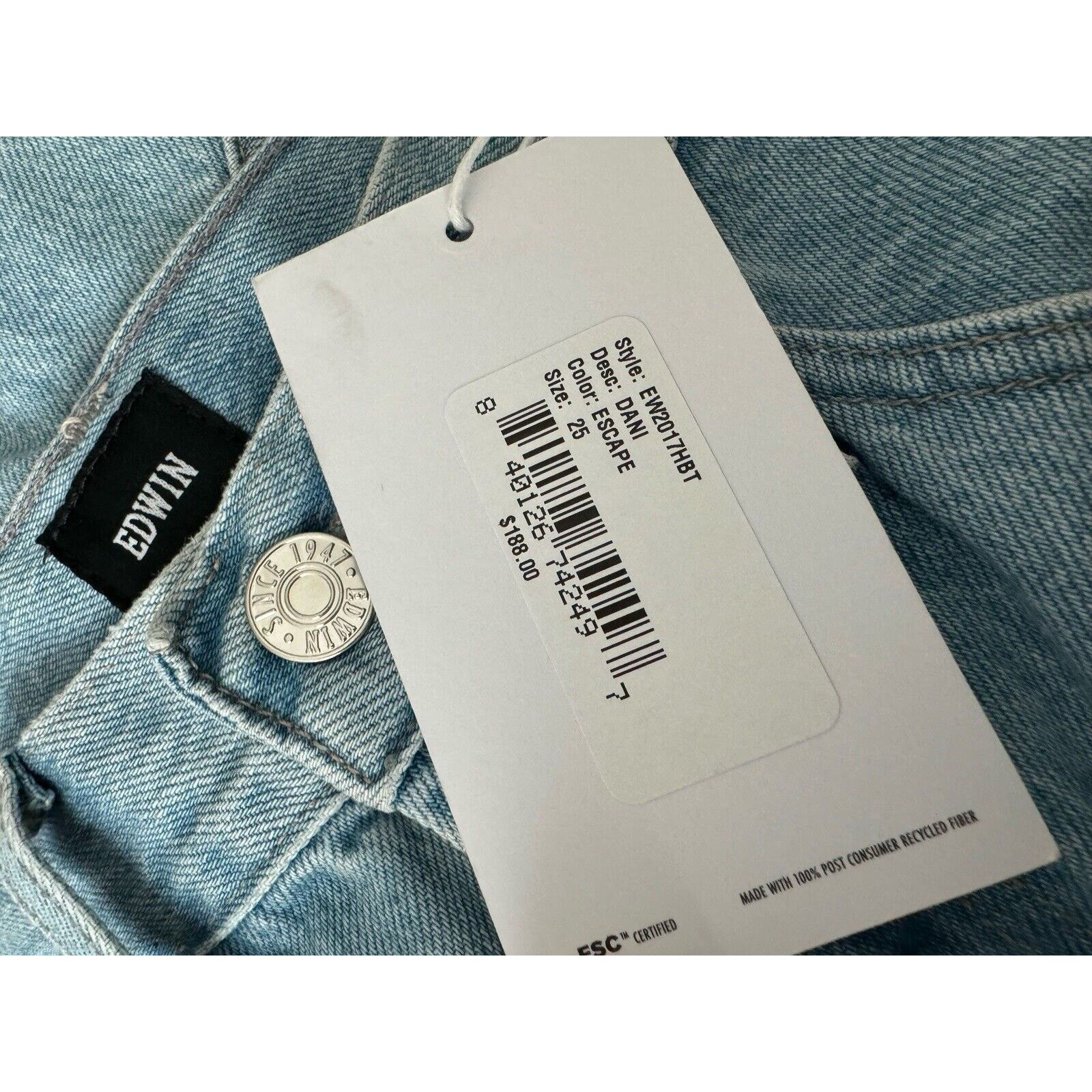 Edwin EDWIN DANI Escape Straight Blue Jeans Women’s 25 Stretch NEW Size 26" / US 2 / IT 38 - 6 Thumbnail