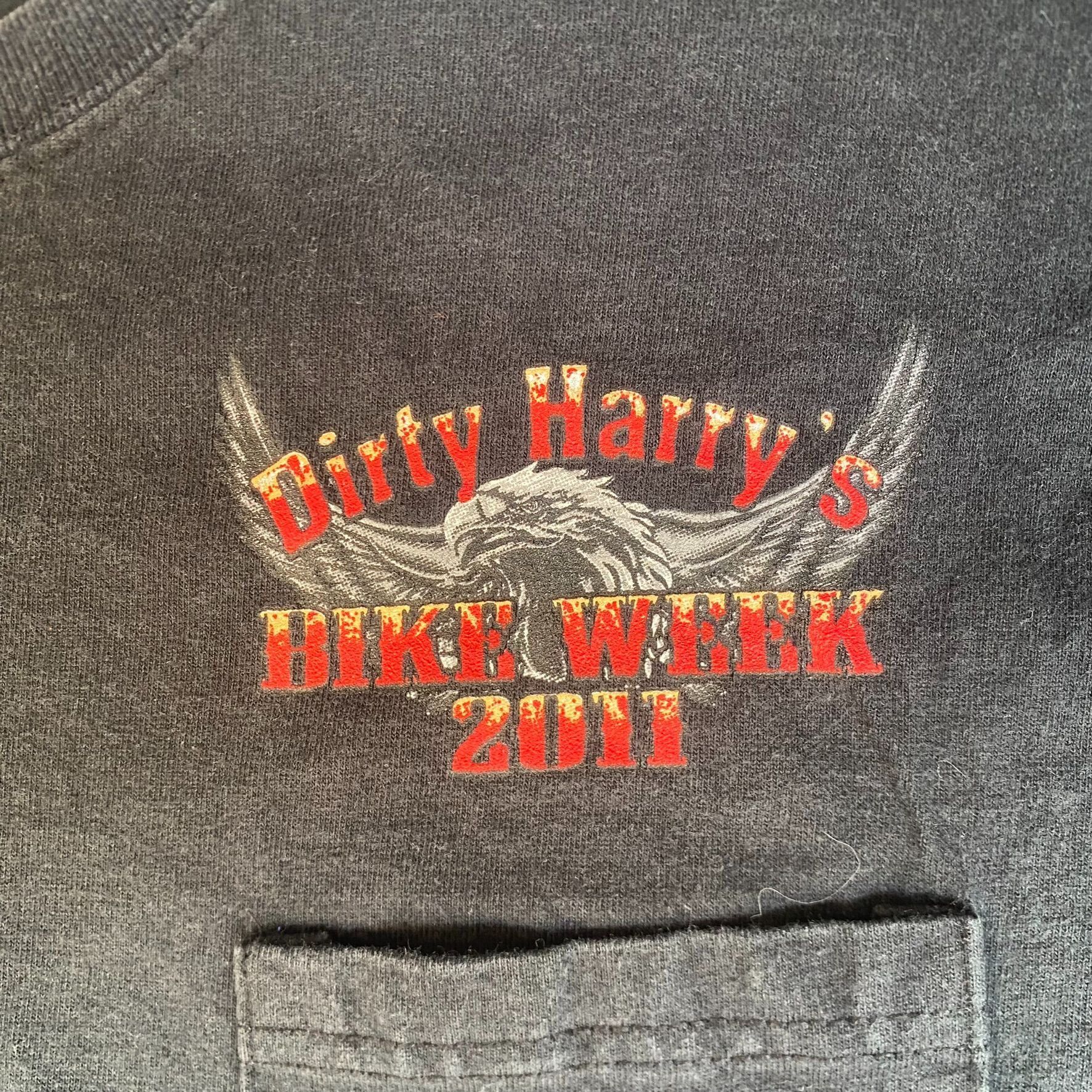 Hanes Vintage Y2K Bike Week Shirt Black Punk Biker Long Sleeve Tee Size US L / EU 52-54 / 3 - 3 Thumbnail