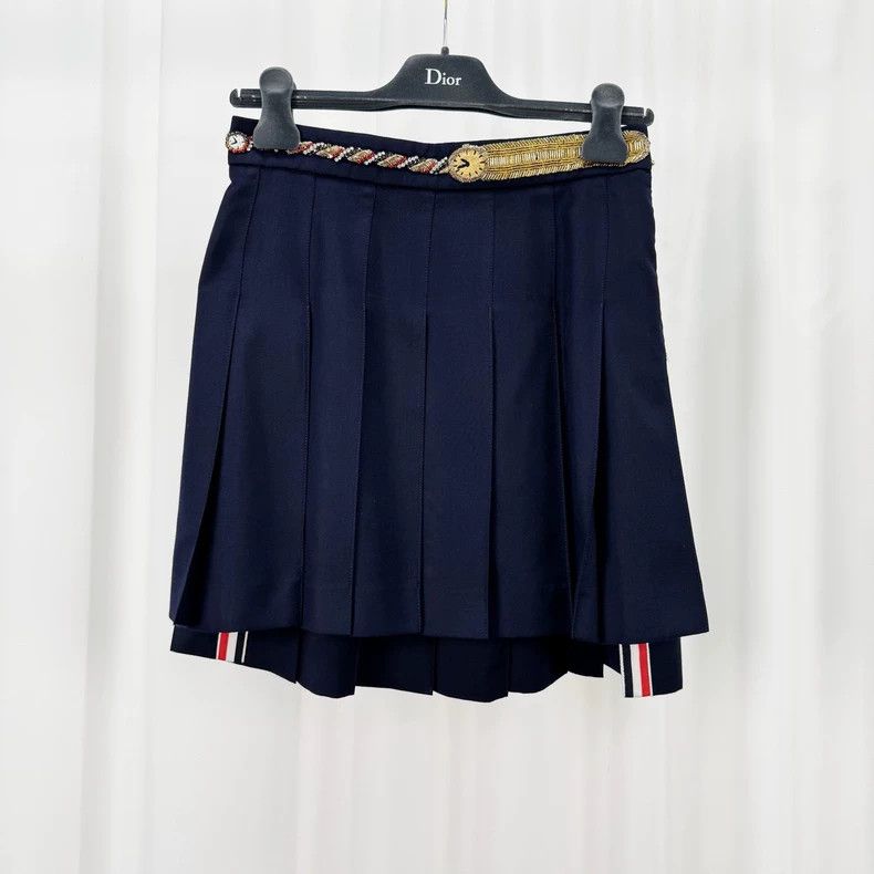 Thom Browne Thom Browne Crystal Pleated Skirt - dmc Size US 31 - 1 Thumbnail