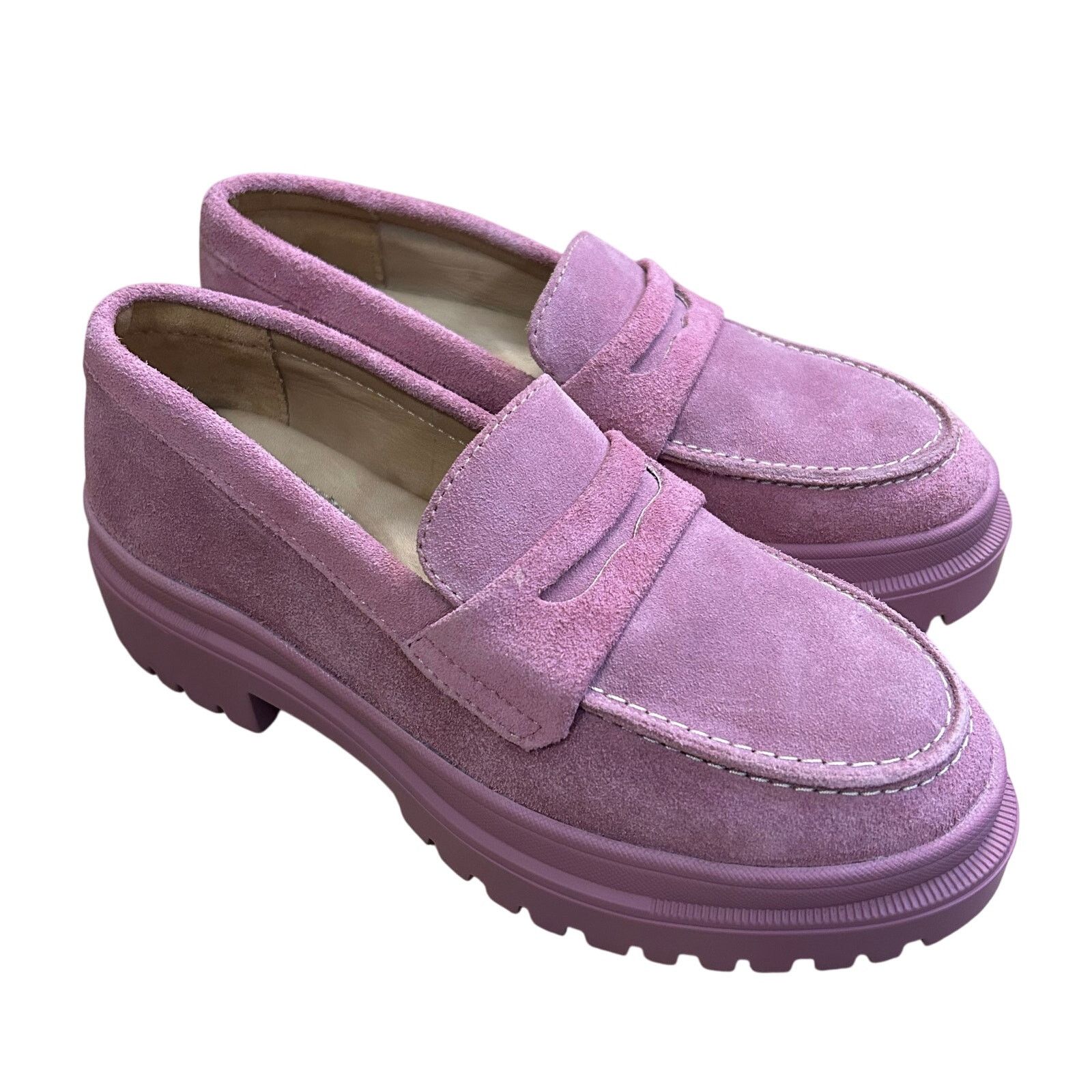 Portland Leather Portland Leather Patina Zoe Chunky Loafers Shoes Pink 6 Size US 6 / IT 36 - 1 Thumbnail