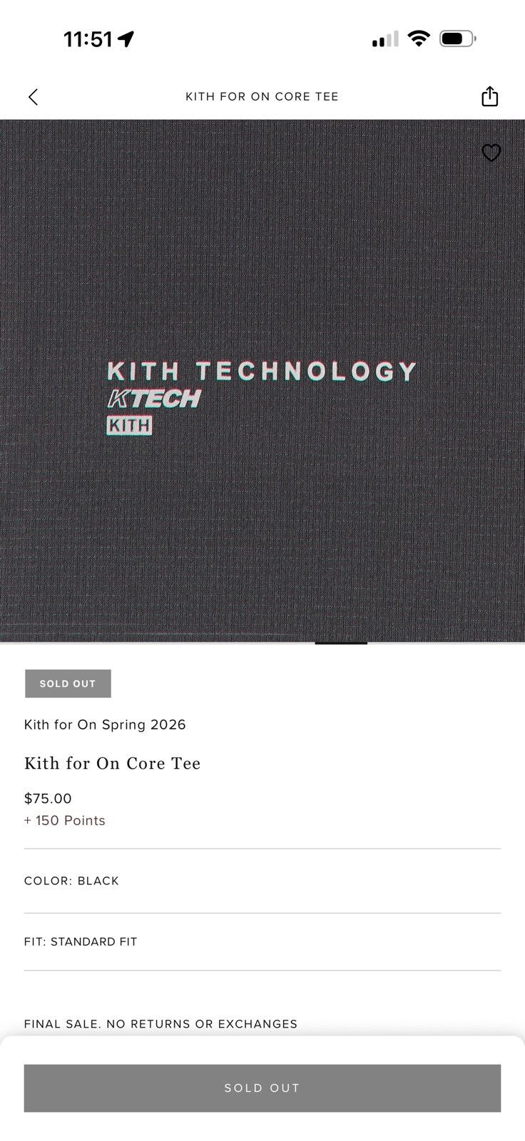 Kith × On KITH ON KTECH SHORTSLEEVE SOLD OUT Size US L / EU 52-54 / 3 - 5 Thumbnail