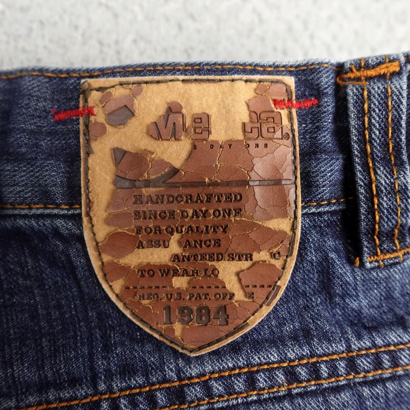 Vintage Mecca Mens Jeans 34x30 Blue Denim Carpenter 5-Pocket Relaxed Fit Y2K Hip Hop Style Straight Jeans Mens Size US 34 / EU 50 - 6 Thumbnail