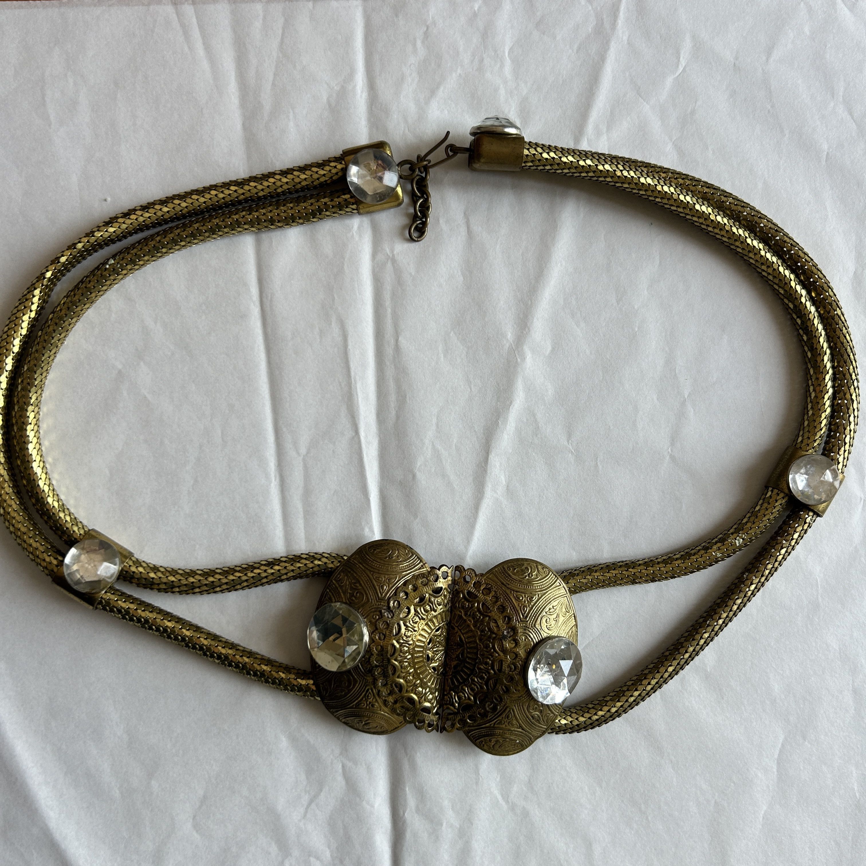 Vintage Vintage 80s Gold Mesh Snake Chain Belt Size ONE SIZE - 3 Thumbnail