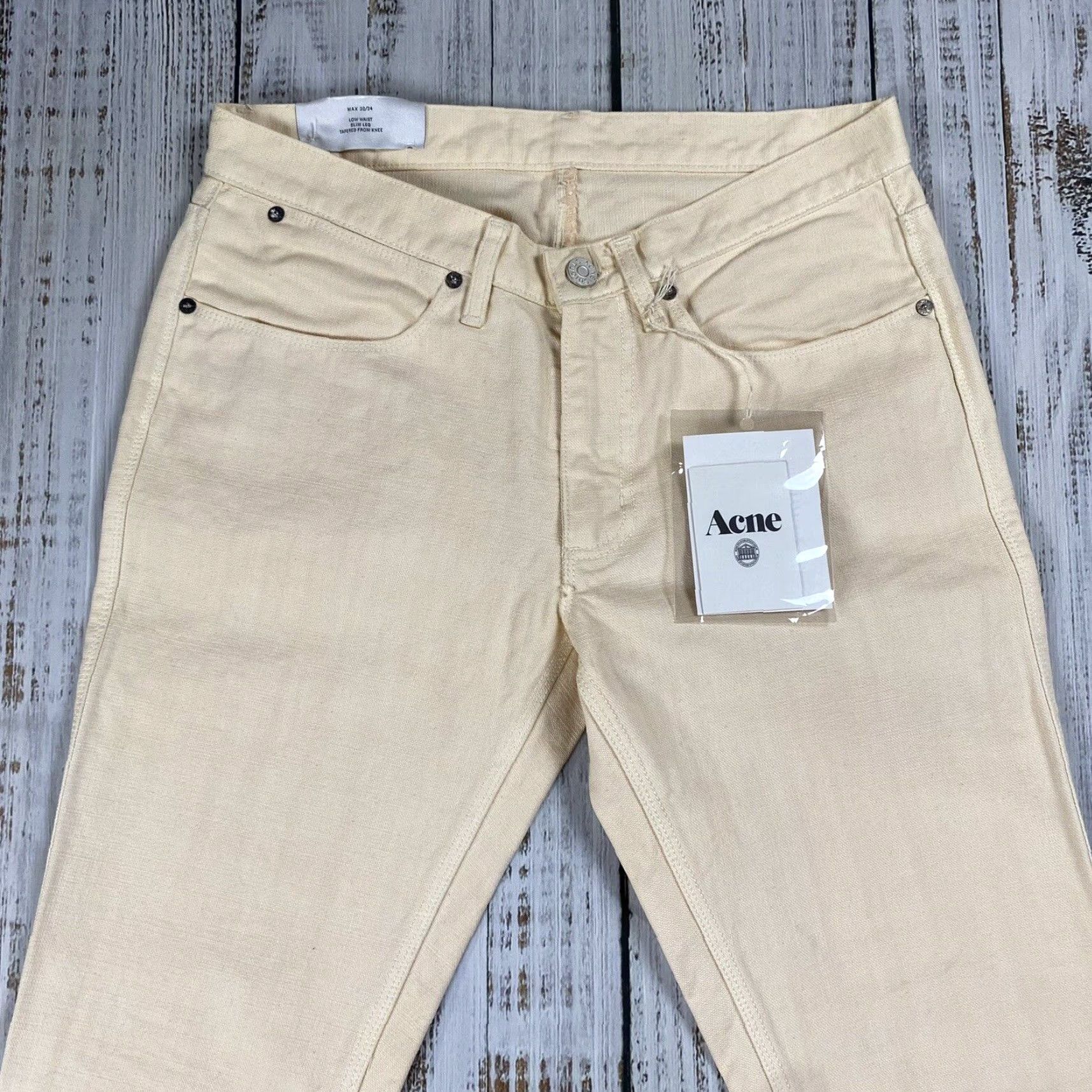 Acne Studios VINTAGE Acne Studios Max Peach Low Rise Skinny Jeans Men 30 Denim Light Slim Fit Italy Size US 30 / EU 46 - 2 Thumbnail