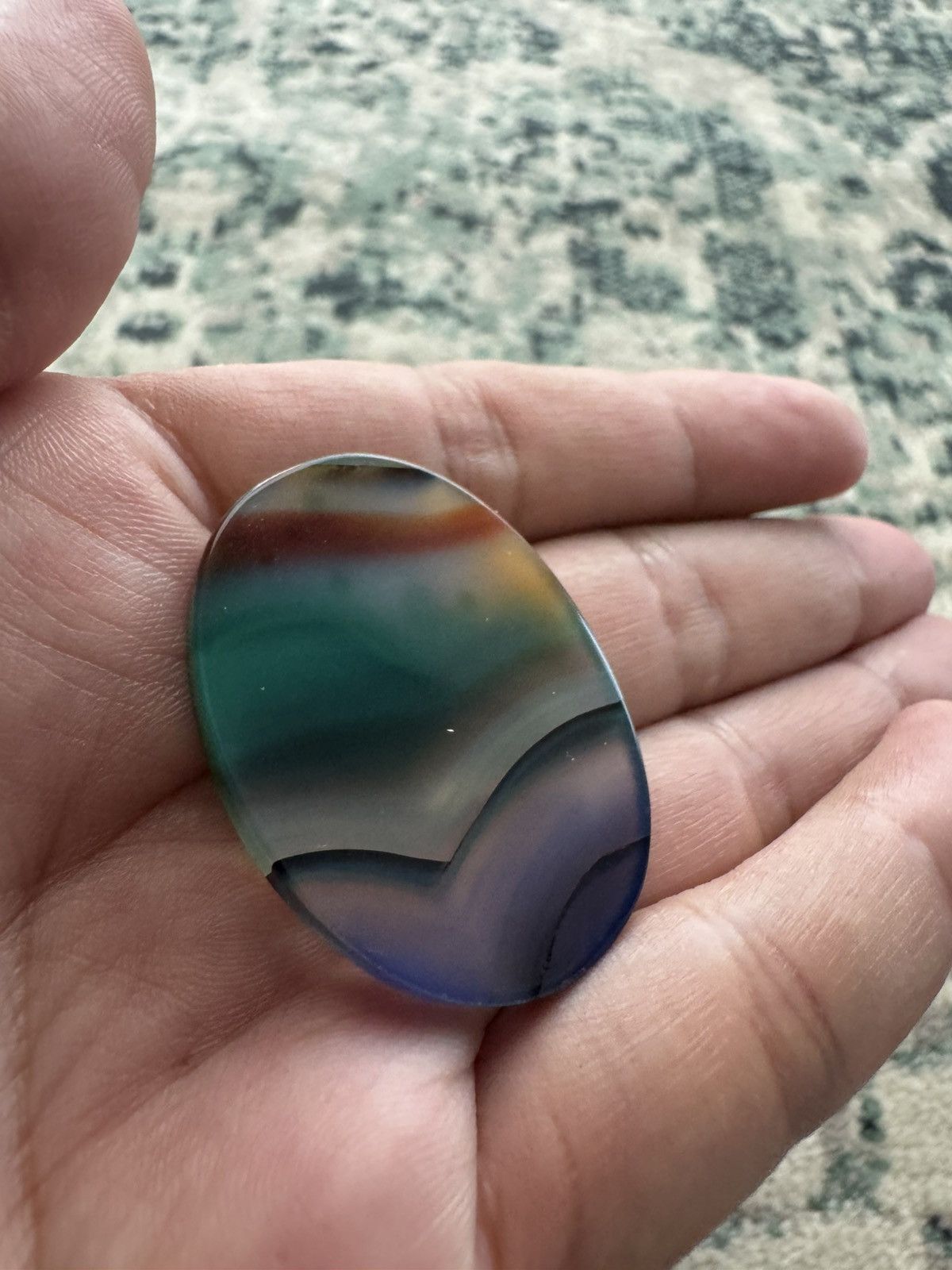 Jewelry × Vintage JAPAN ORIGIN 9.86crt PAINTED AGATE Size ONE SIZE - 6 Thumbnail