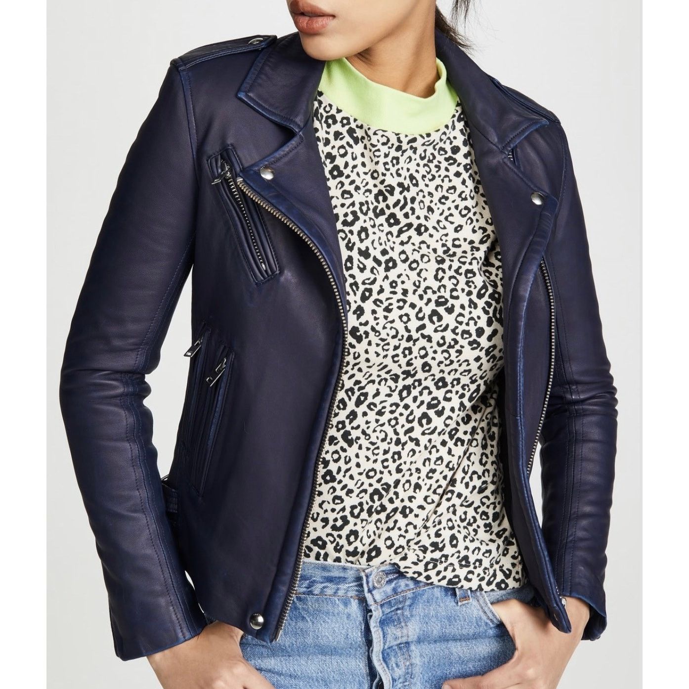 Iro IRO Han 100% Lamb Moto Leather Jacket sz FR 38 US 6 Size M / US 6-8 / IT 42-44 - 1 Thumbnail