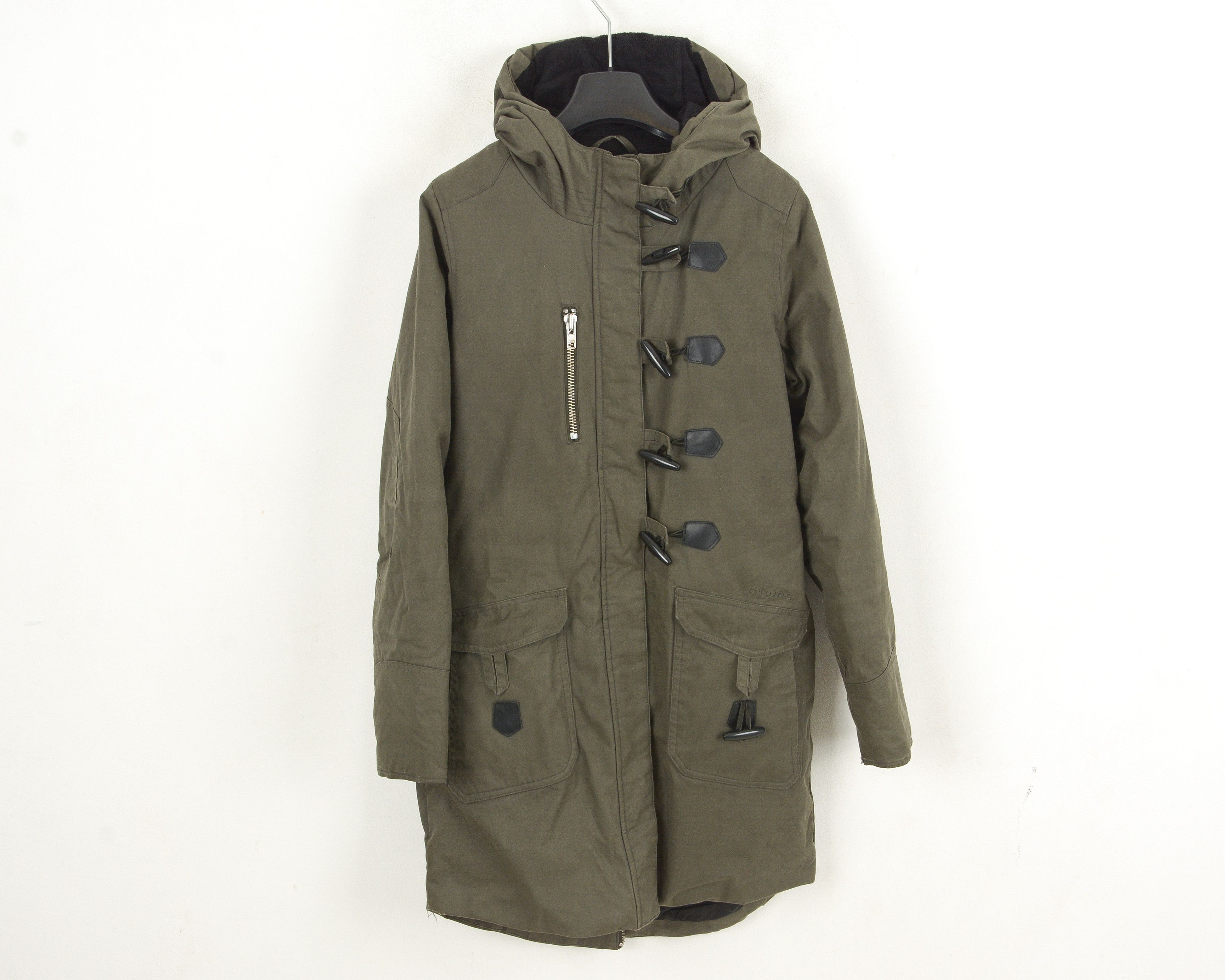 ELVINE Women's S Coat UK 8 Ladies Duffle Jacket Hooded US 4 Size S / US 4 / IT 40 - 1 Thumbnail