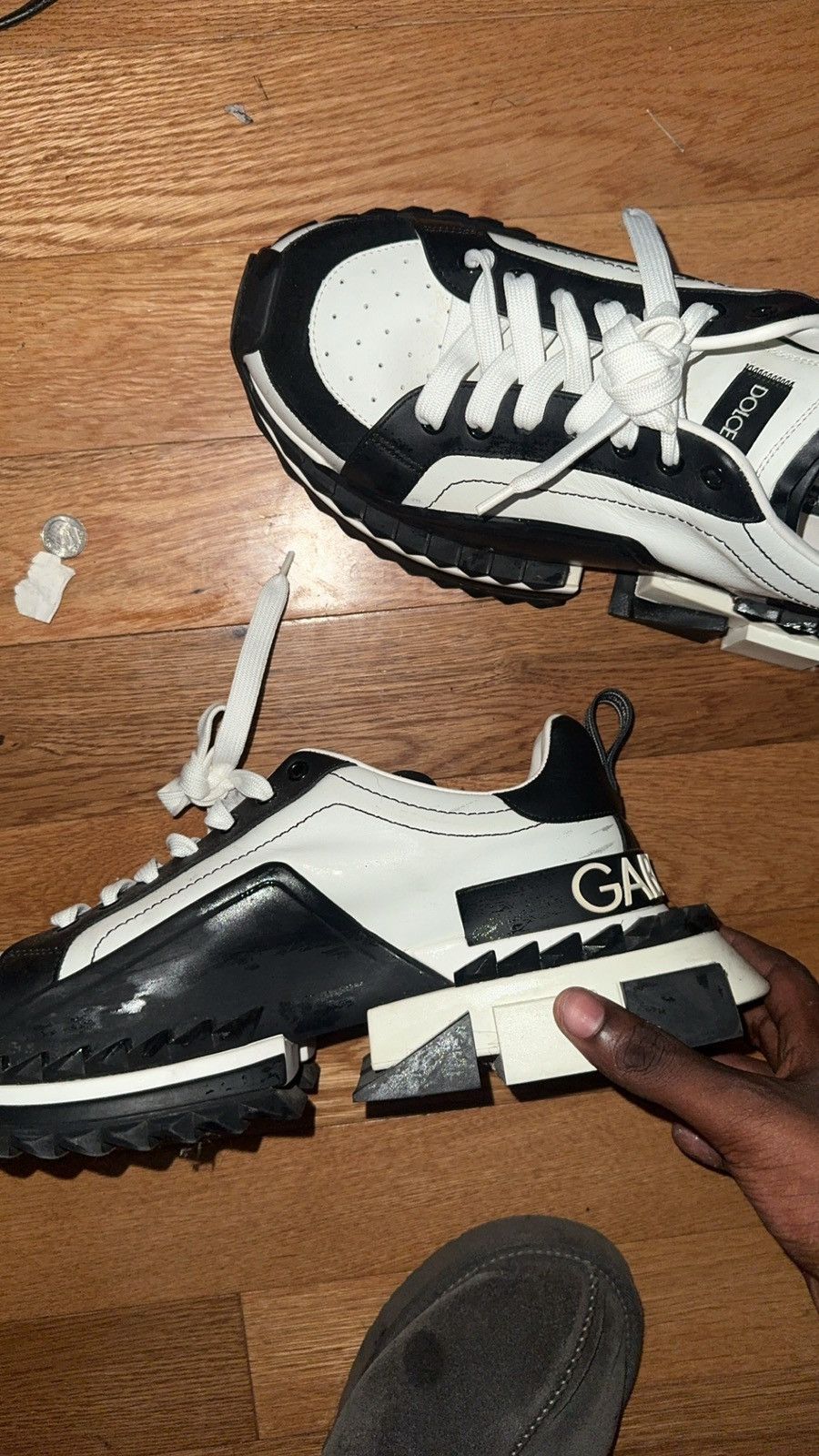 Dolce & Gabbana dolce and gabbana chunky sneakers black and white Size US 10 / EU 43 - 4 Thumbnail