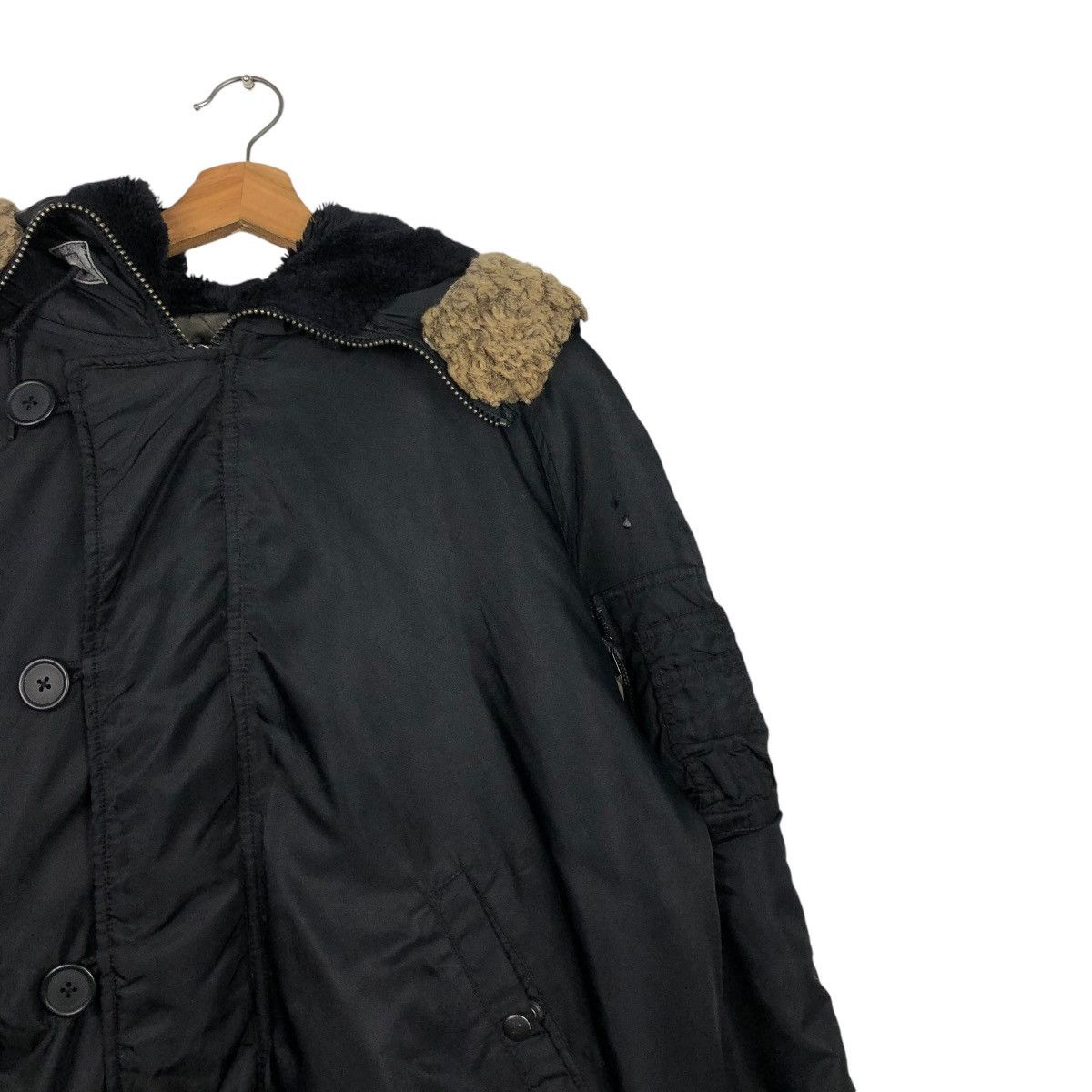 Avirex 🔥VINTAGE BOMBER JACKET AVIREX USA BIG LOGO MINK FUR HOODIE Size US L / EU 52-54 / 3 - 12 Thumbnail