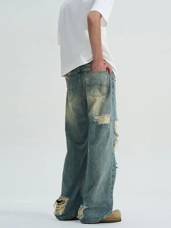 VIBE Blue Distressed Denim Jeans Size US 30 / EU 46 - 4 Thumbnail