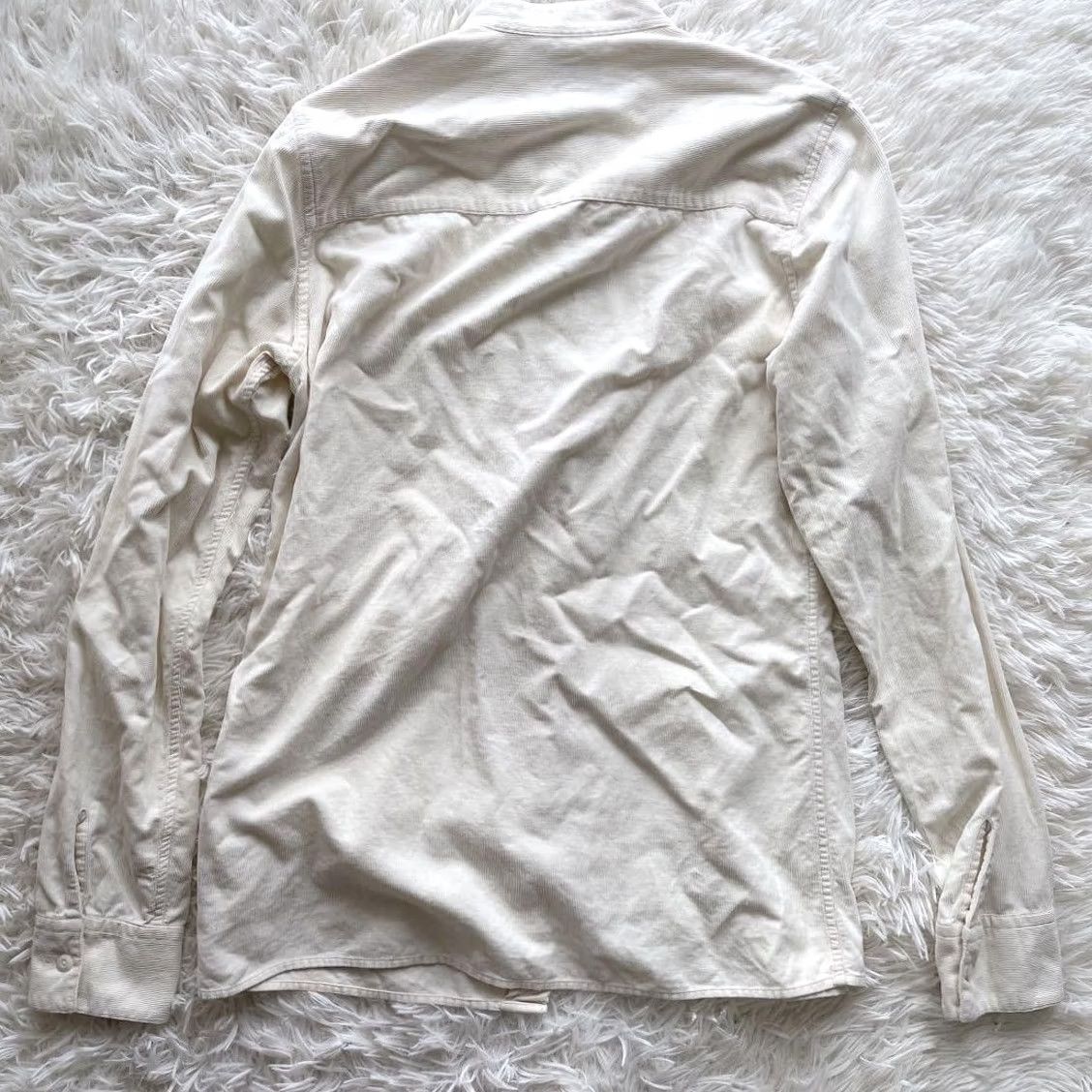Ralph Lauren RRL RALPH LAUREN CORDUROY SHIRT SIZE S IVORY LONG SLEEVE BAND COLLAR USED MEN Size US S / EU 44-46 / 1 - 2 Thumbnail