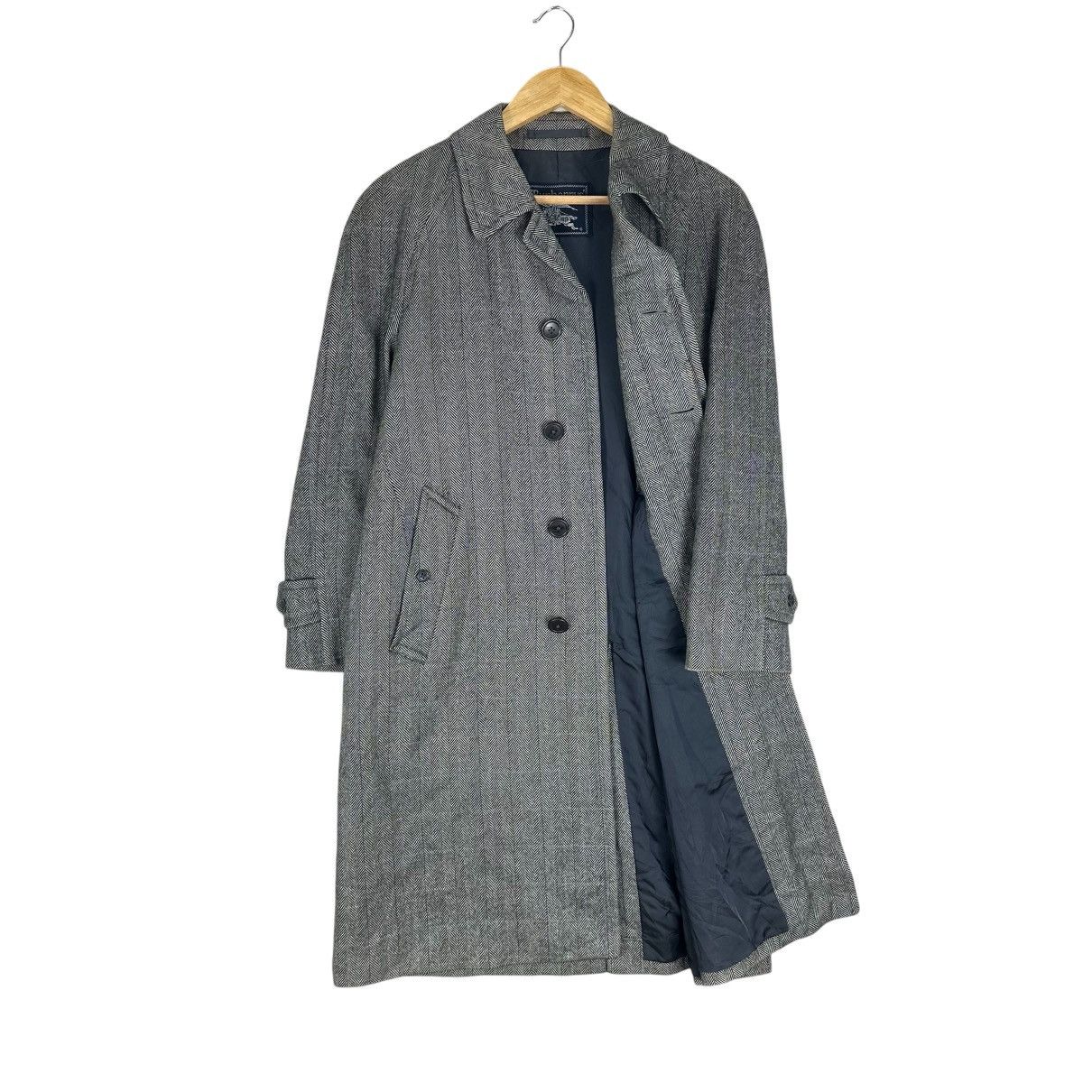 Burberry BURBERRYS HERRINGBONE TWEED LONG OVERCOAT JACKET Size US M / EU 48-50 / 2 - 7 Thumbnail
