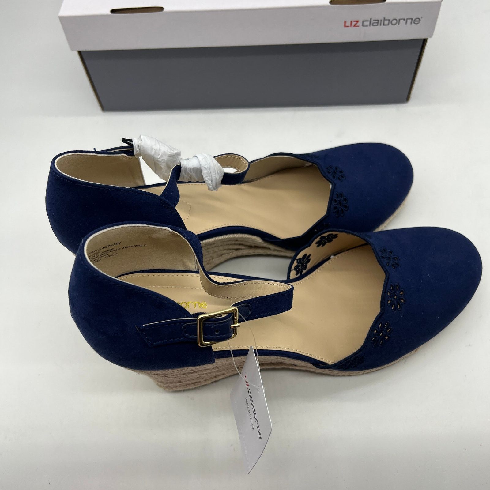 Other Liz Claiborne Morgan Women's Wedge Heels Blue Navy Size 11M Size US 11 / IT 41 - 6 Thumbnail