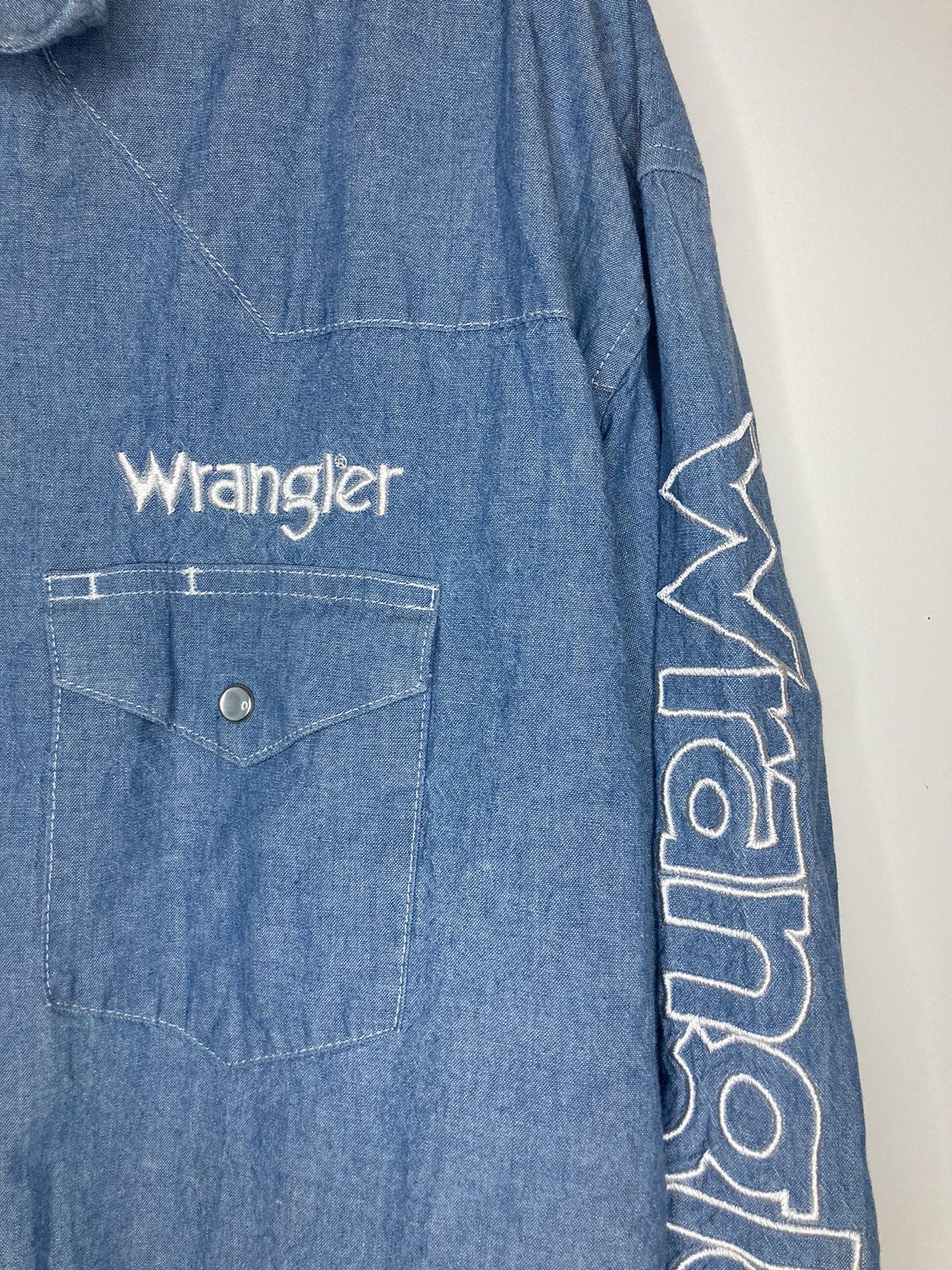 Wrangler Vintage Wrangler Denim Longsleeve Size US XL / EU 56 / 4 - 4 Thumbnail