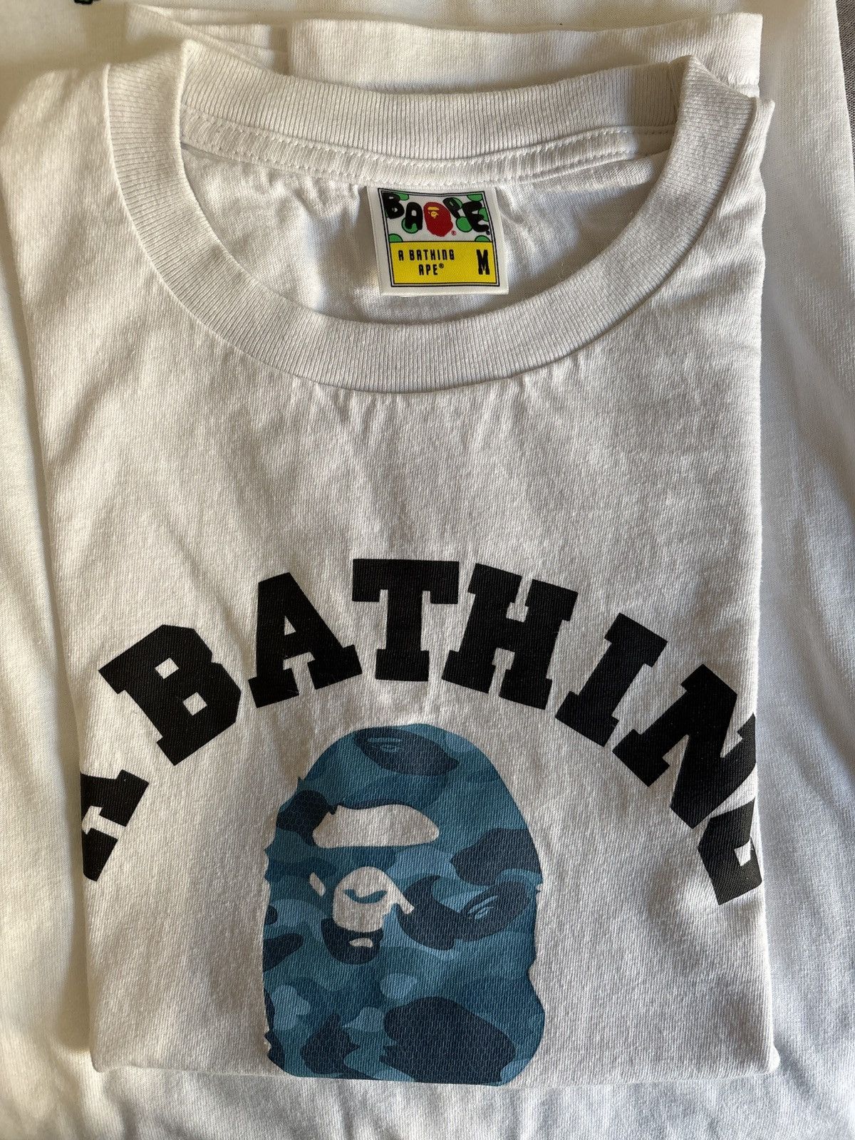 Bape Bape Honeycomb College Tee Size US M / EU 48-50 / 2 - 2 Thumbnail