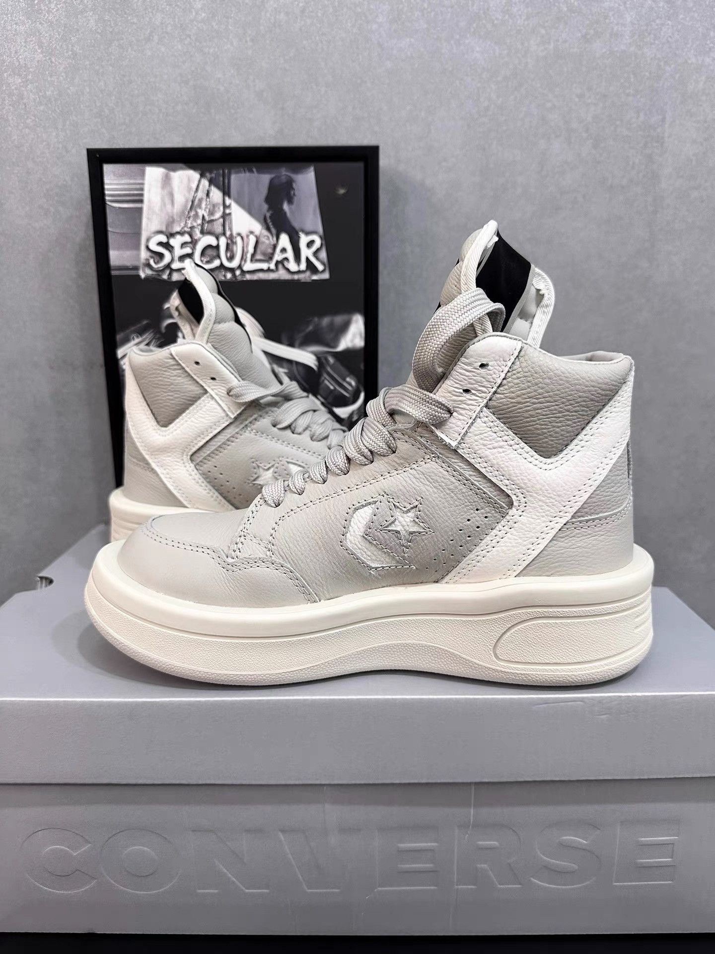 Rick Owens Rick Owens x Converse 24FW Grey Co-branded K34 Size US 5.5 / EU 38 - 7 Thumbnail