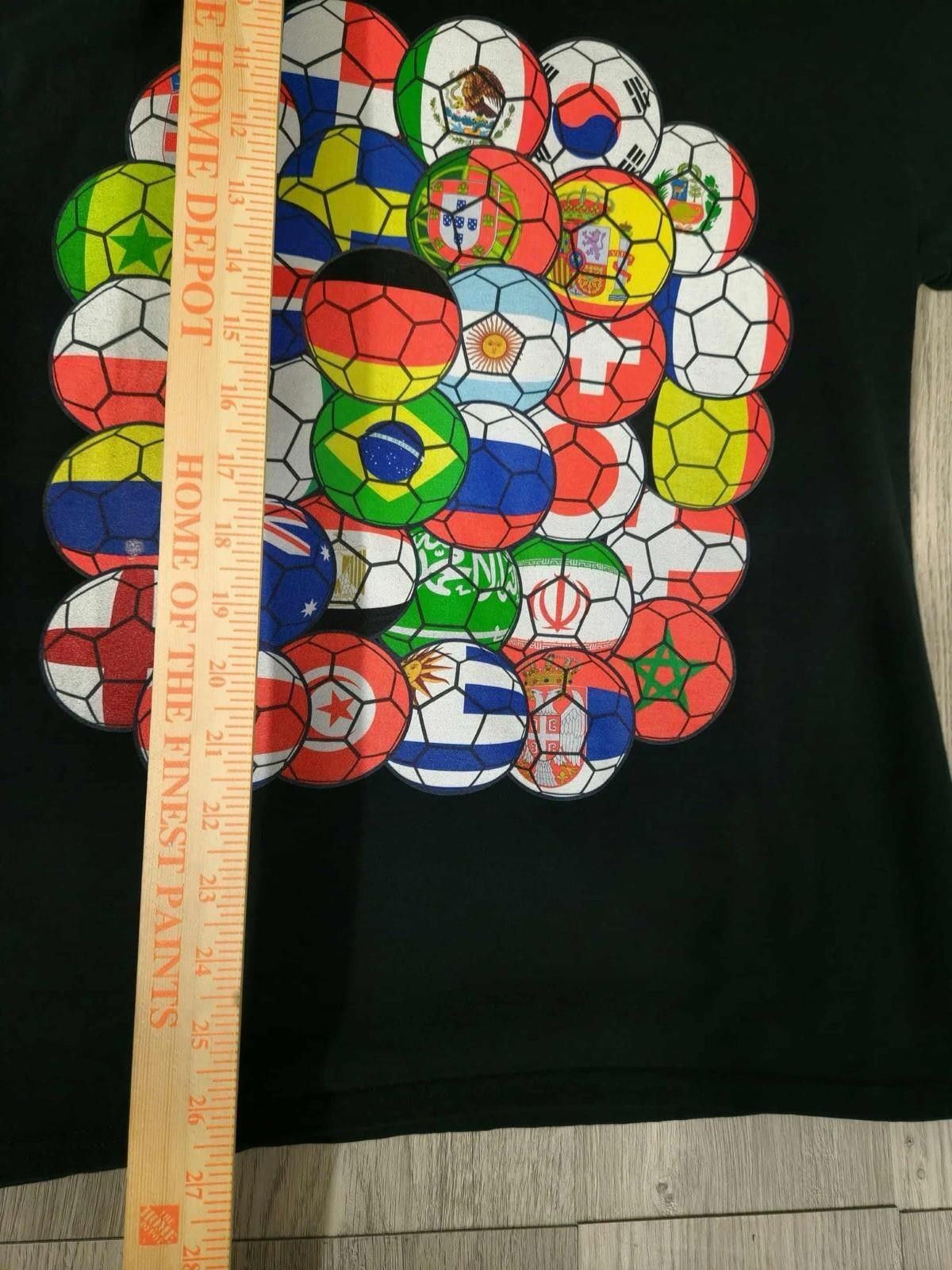 Fila 2018 World Cup Soccer Flags Tee Black Port & Company #6 Size US M / EU 48-50 / 2 - 3 Thumbnail