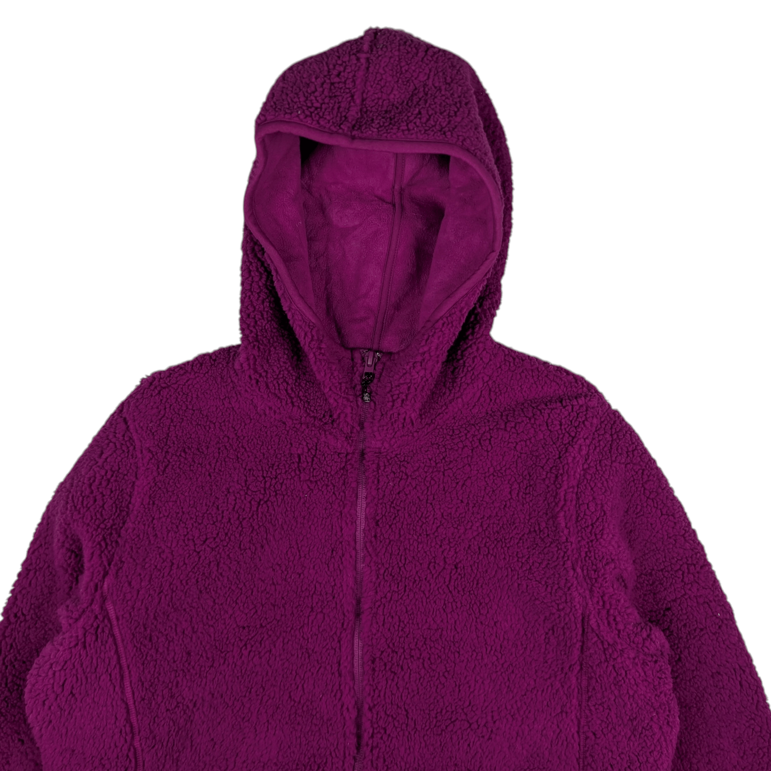 Japanese Brand UNIQLO Pink Fluffy Fleece Jacket With Hoodie Size M / US 6-8 / IT 42-44 - 8 Thumbnail