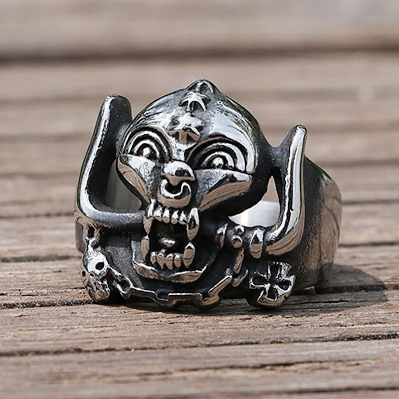 Vintage Retro Style Skull Biker Size ONE SIZE - 4 Thumbnail