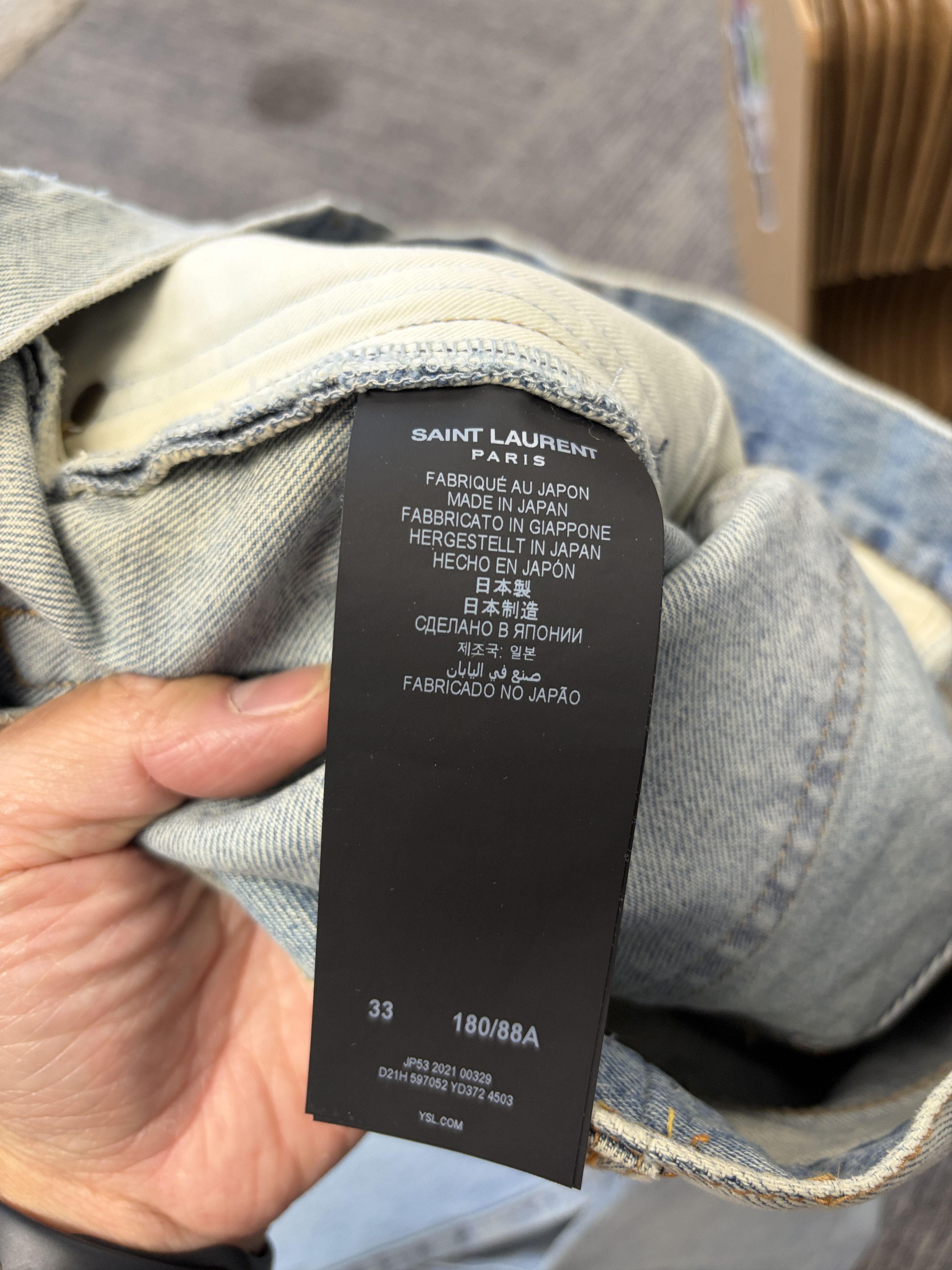 Saint Laurent Paris saint laurent D18 slim beat blue denim sz32 Size US 32 / EU 48 - 5 Thumbnail
