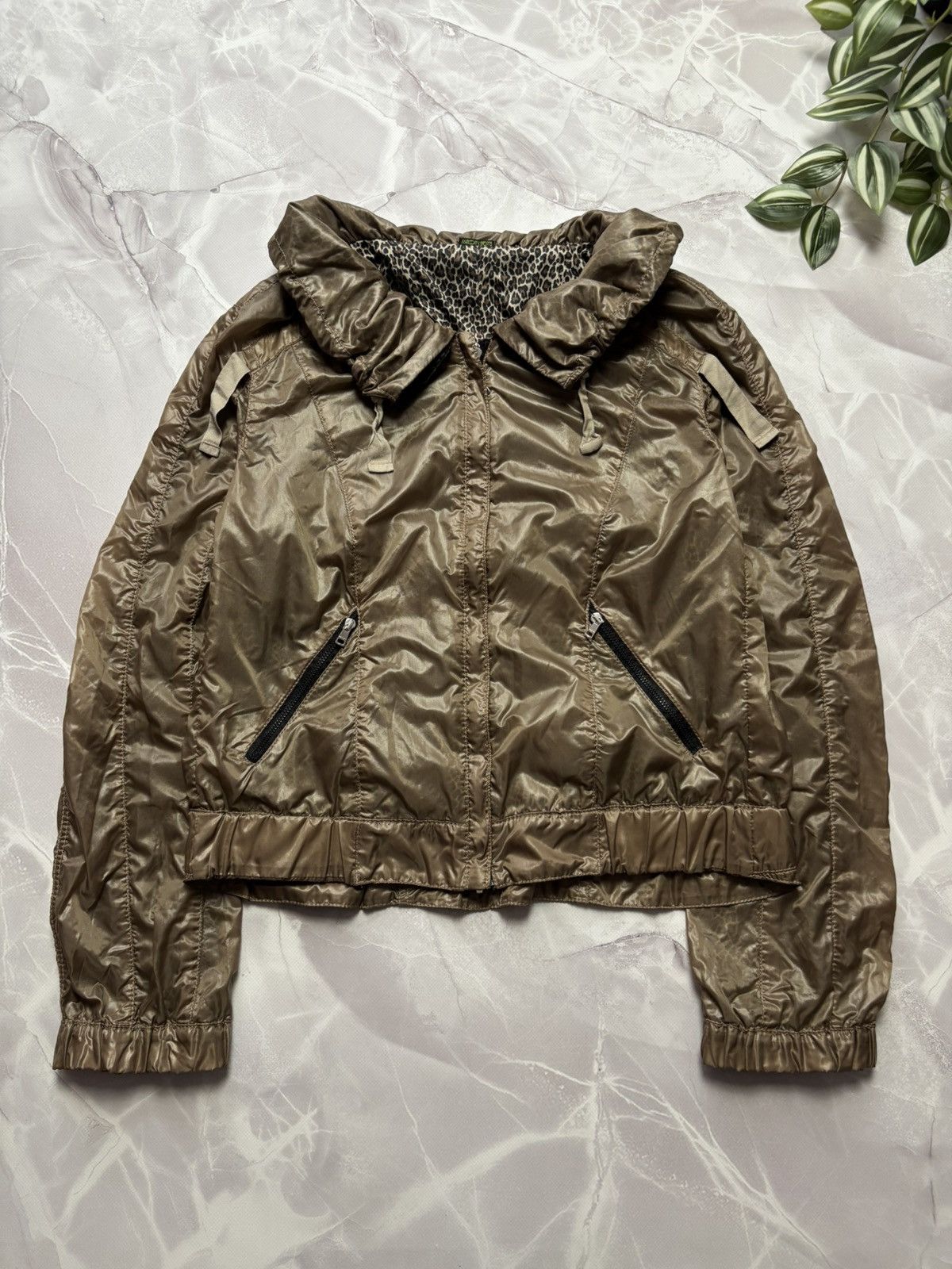 Other Marc Cain Reversible Nylon Jacket Brown / Leopard Print Size M / US 6-8 / IT 42-44 - 3 Thumbnail