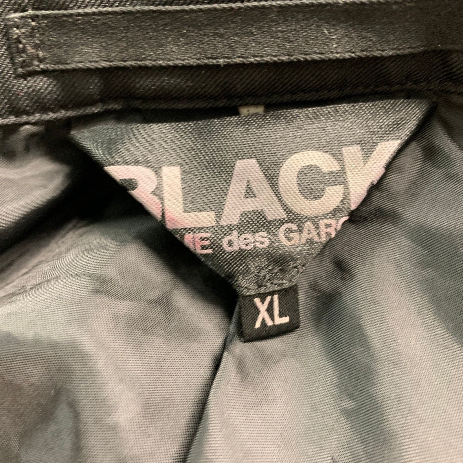 Comme des Garcons COMME des GARCONS BLACK Black Contrast Stitch Polyester Size US XL / EU 56 / 4 - 7 Thumbnail