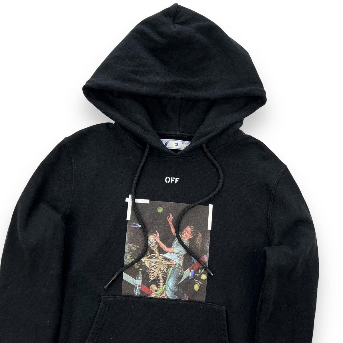 image of Off White Off-White Pascal Skeleton Black Hoodie, Men's (Size XS)