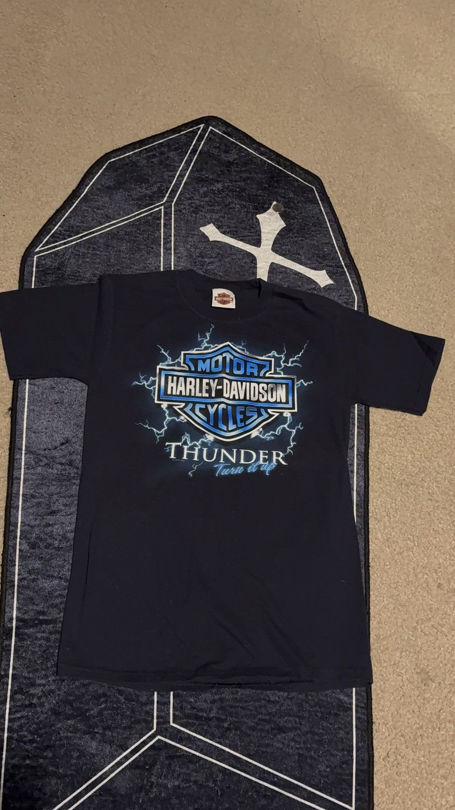 Harley Davidson Harley Davidson Thunder Turn It Up Lightning S Tee Y2K 2005 Size US S / EU 44-46 / 1 - 2 Thumbnail
