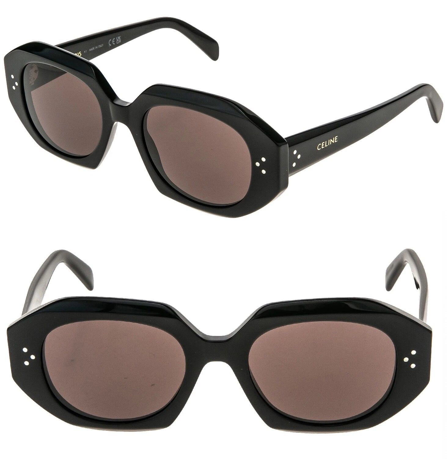 Celine CELINE 40319 BOLD 3 Dots Black Purple Angular CL40319I 01Y Size ONE SIZE - 1 Thumbnail