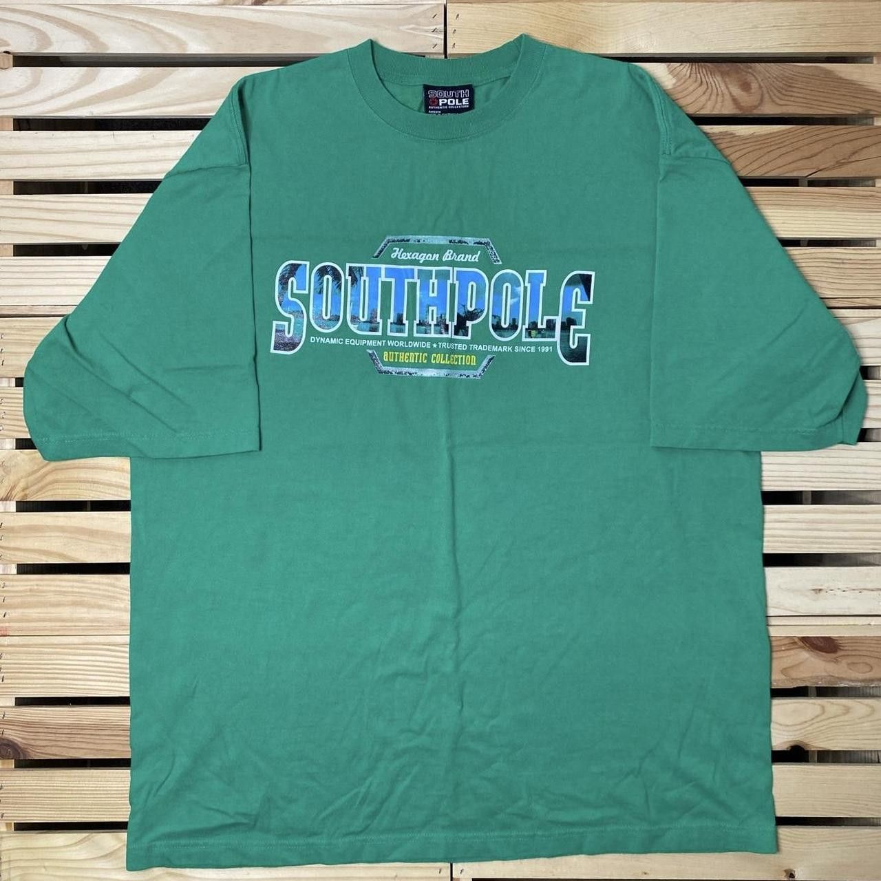 Southpole Vintage Southpole Green Y2K Hip Hop Tee Size XL Size US XL / EU 56 / 4 - 1 Thumbnail