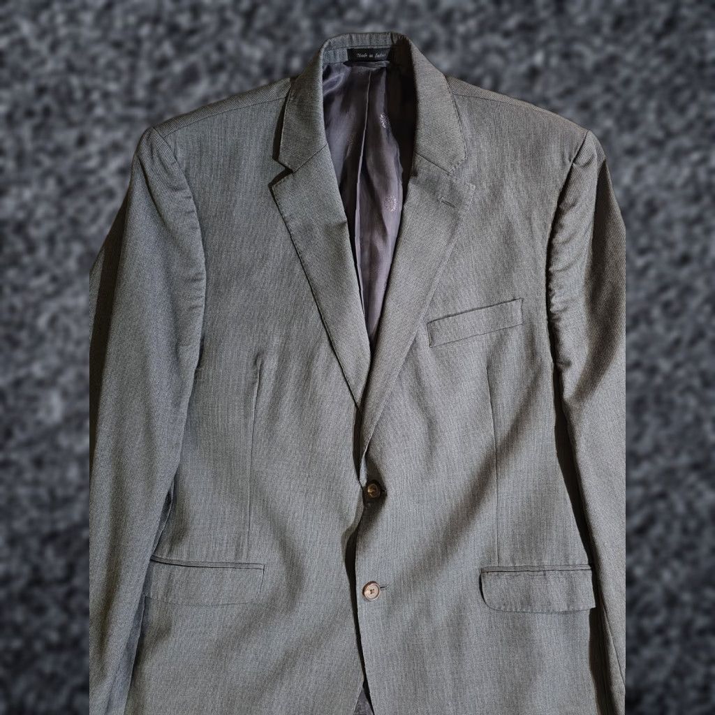 Ralph Lauren Ralph Lauren Black Label 100% Wool Blazer Coat Mens Size 46R Gray Jacket Single-Breasted Notch Lapel Slim Size 46R - 1 Thumbnail