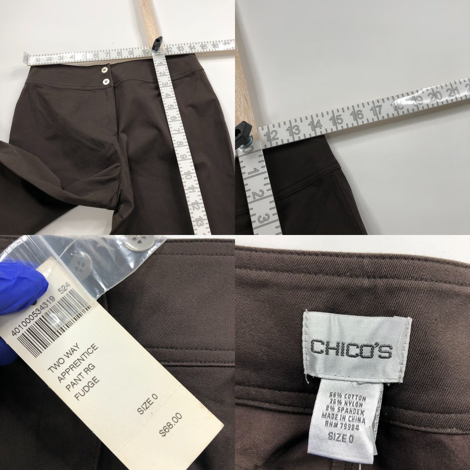 Vintage Chico's Apprentice Pants Mid Rise Straight Brown Womens 0 28.5W 30L Adults Womens Pants Brown Size 25" / US 0 / IT 36 - 8 Thumbnail