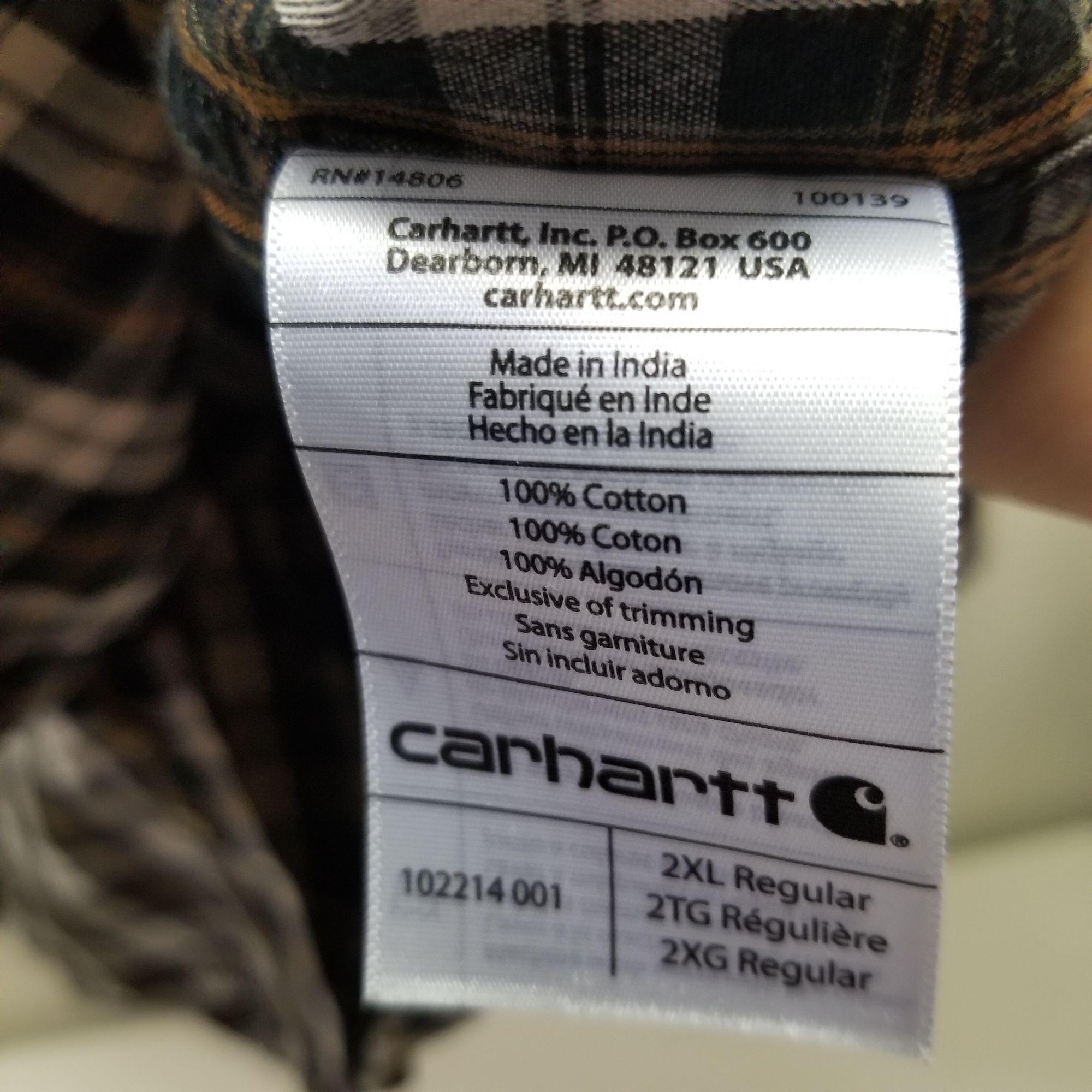 Carhartt Carhartt 2XL Brown Plaid Work Shirt Relaxed Fit Long Sleeves Size US XXL / EU 58 / 5 - 5 Thumbnail