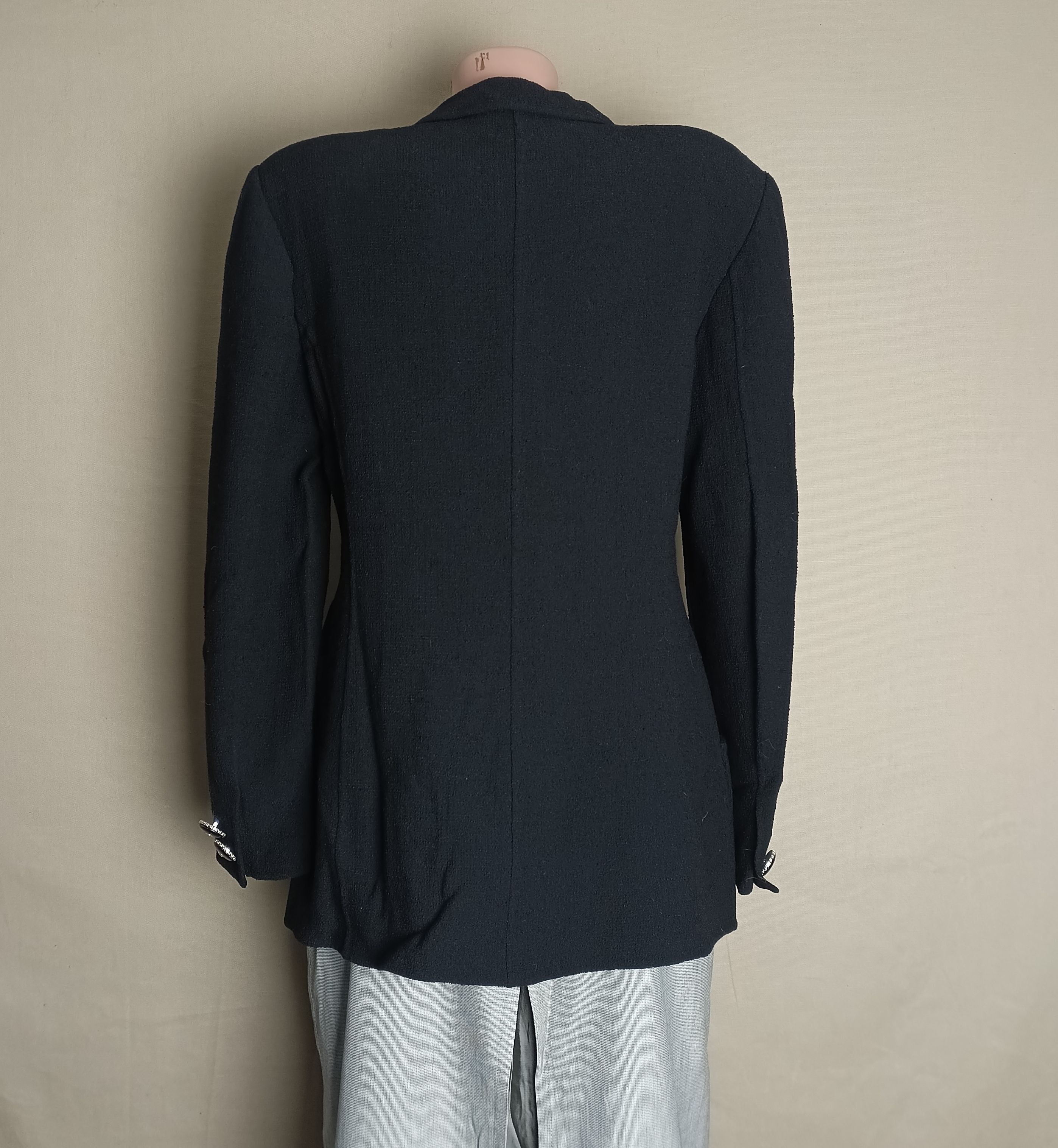 Versace Gianni Versace Couture Black Wool Vintage Blazer Jacket IT44 Size M / US 6-8 / IT 42-44 - 2 Thumbnail
