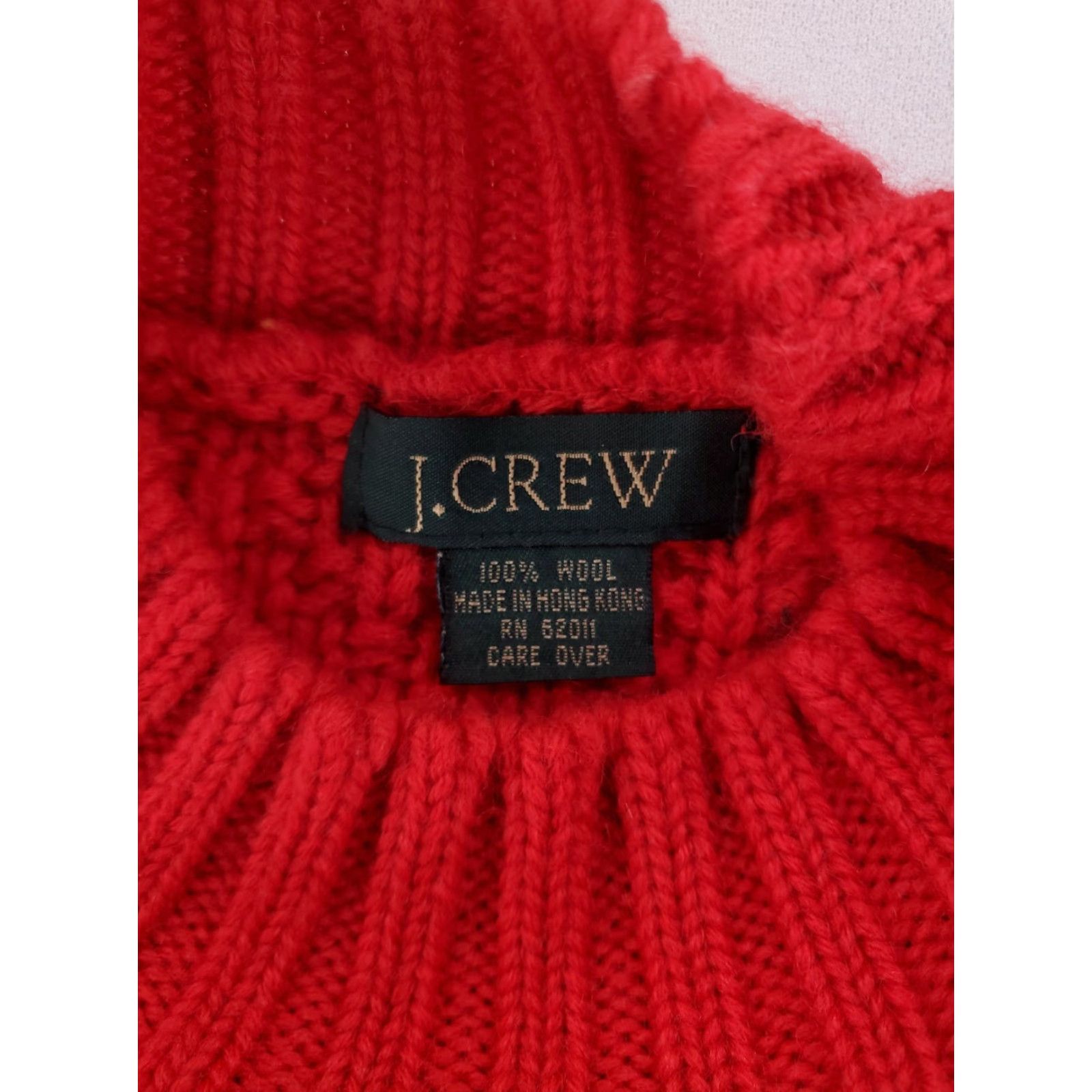 J.Crew VINTAGE J.CREW Sweater Waffle-Knit 100% Wool Red Long Sleeve Mens M Size US M / EU 48-50 / 2 - 2 Thumbnail