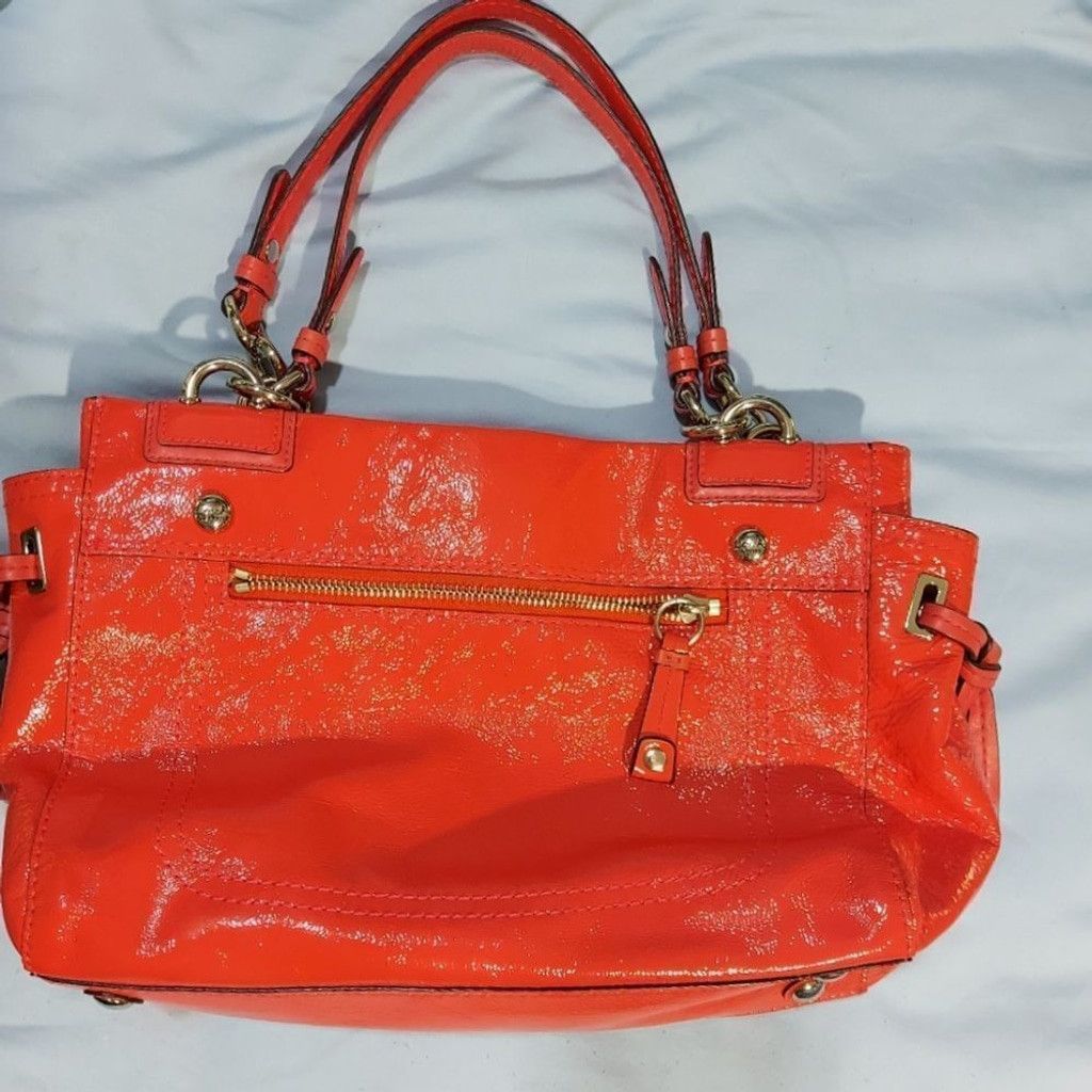 Coach Coach Peyton Patent Leather Turnkey Carryall Coral handbag Size ONE SIZE - 3 Thumbnail