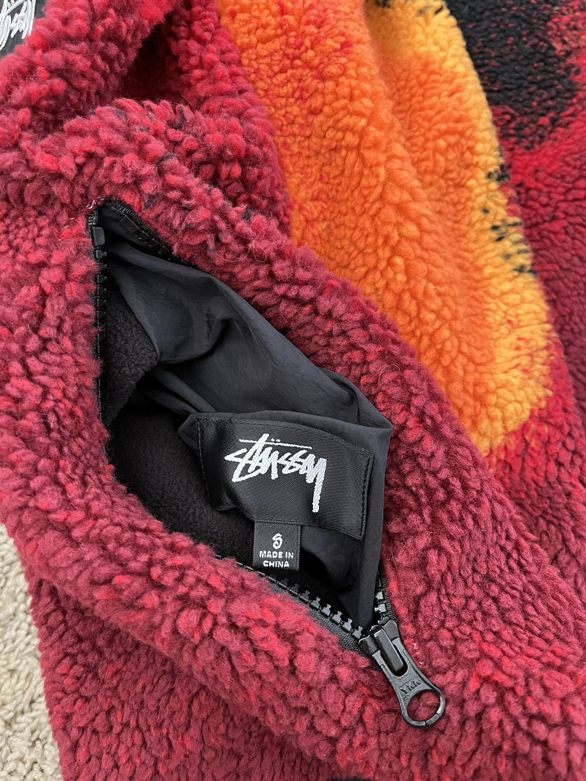 Stussy Stussy lava reversible sherpa fleece jacket Size US S / EU 44-46 / 1 - 7 Thumbnail