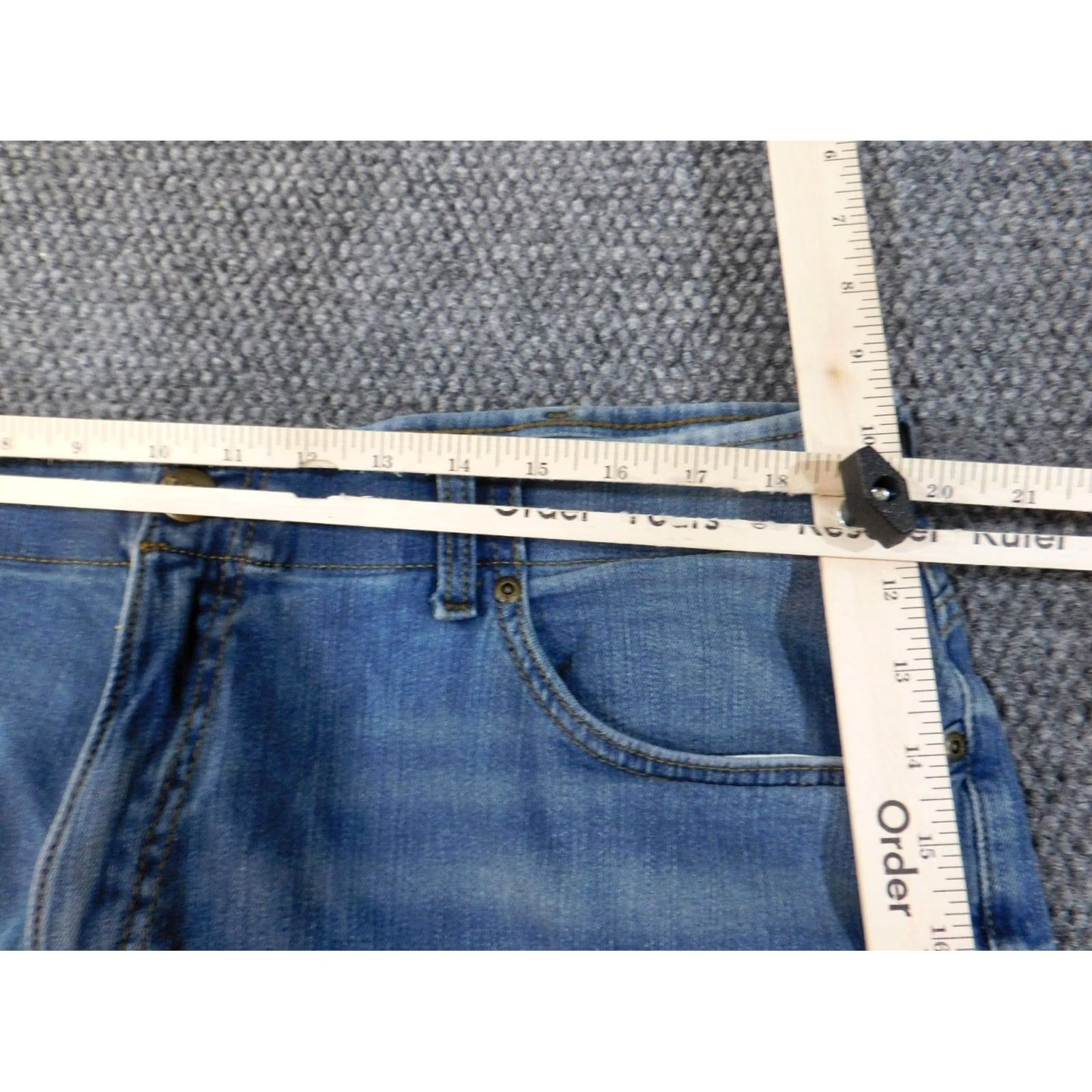 Lee Lee Jeans Men 40x32 Blue Denim Straight Regular Stretch Waist Inseam 32 Classic Set USA Pockets Zipper Size US 40 / EU 56 - 4 Thumbnail
