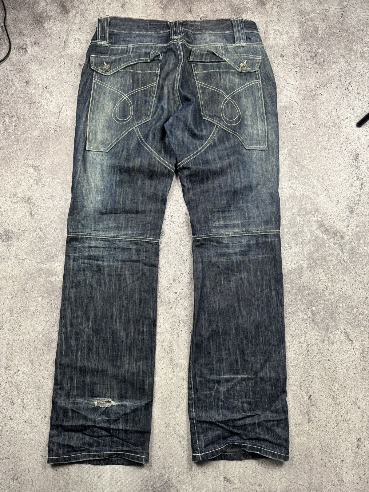 Japanese Brand Vintage Cipo&Baxx jeans drip y2k style designer flared faded Size US 34 / EU 50 - 7 Thumbnail