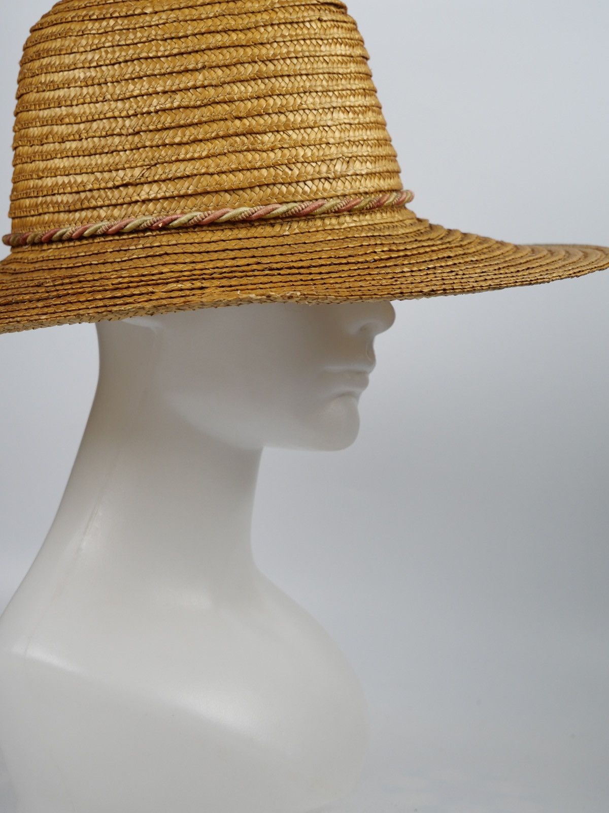 Other Vintage Raffia Straw Hat Wide Brim Natural Hat Size ONE SIZE - 5 Thumbnail