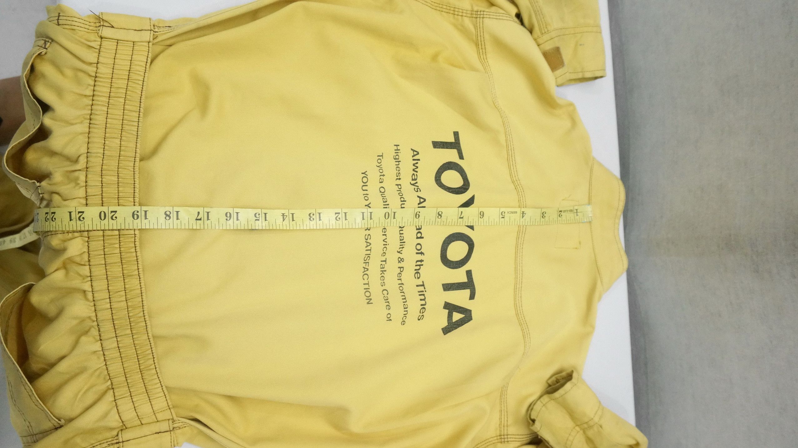 Japanese Brand Vintage TOYOTA Faded Pale Yellow Coverall Size US 31 - 12 Thumbnail