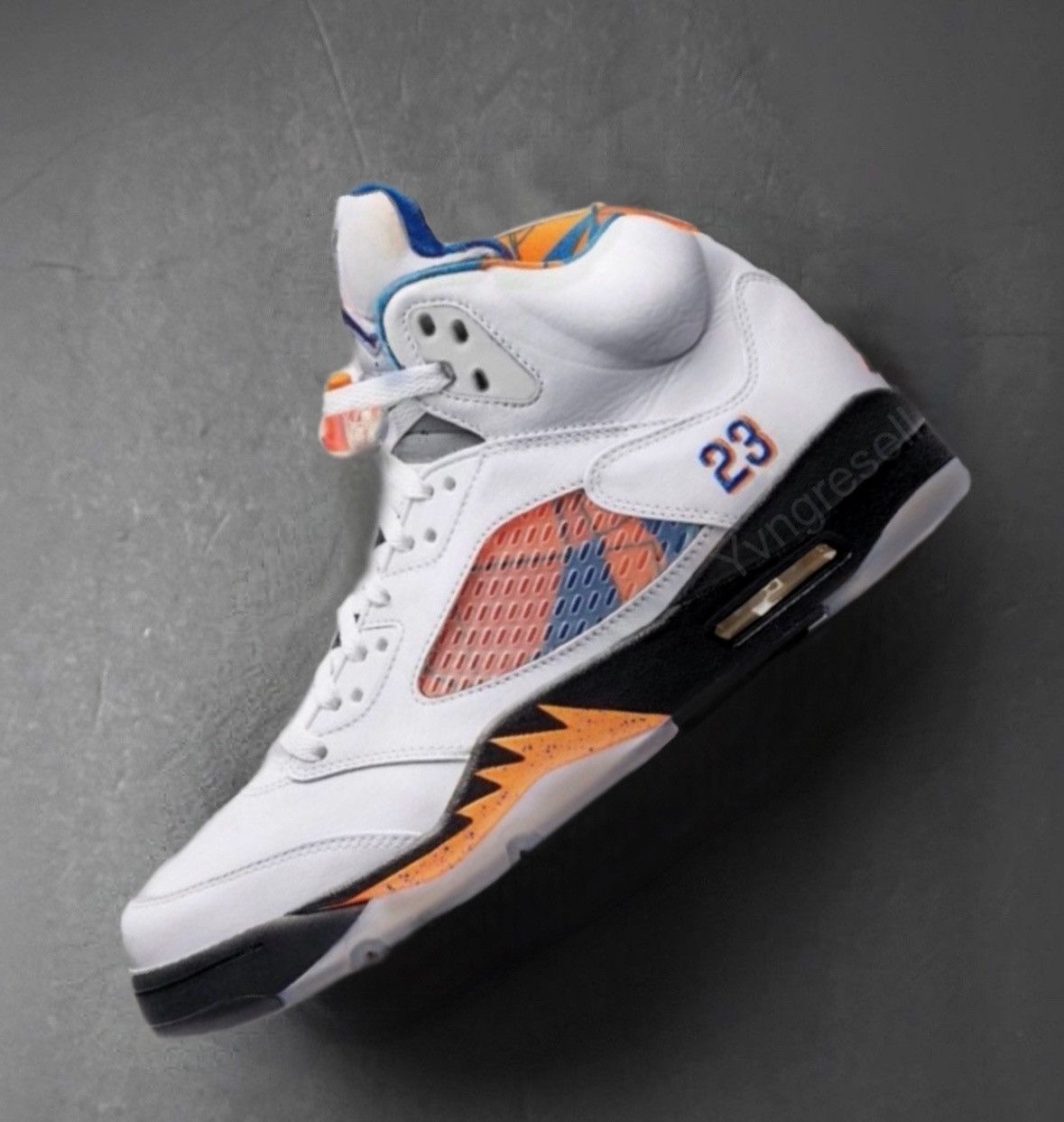 Pre-owned Jordan Nike Jordan Brand Retro 5 “flight” Shoes In White/orange