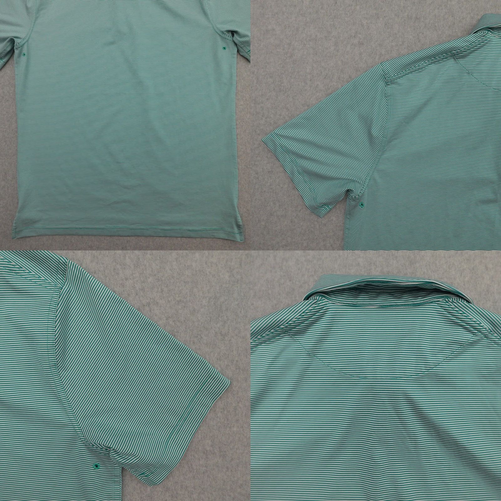 Nike Nike Golf Polo Shirt Mens M 21X28 Striped GREEN w/ Metal Swoosh Vented Shirt Size US M / EU 48-50 / 2 - 9 Thumbnail