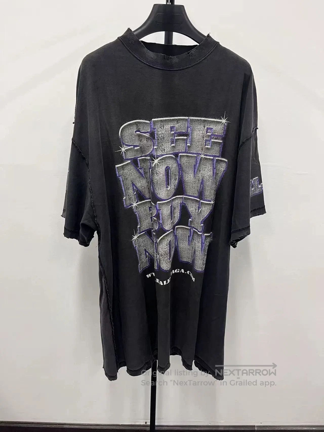 Balenciaga 24SS Washed Distressed T-Shirt.